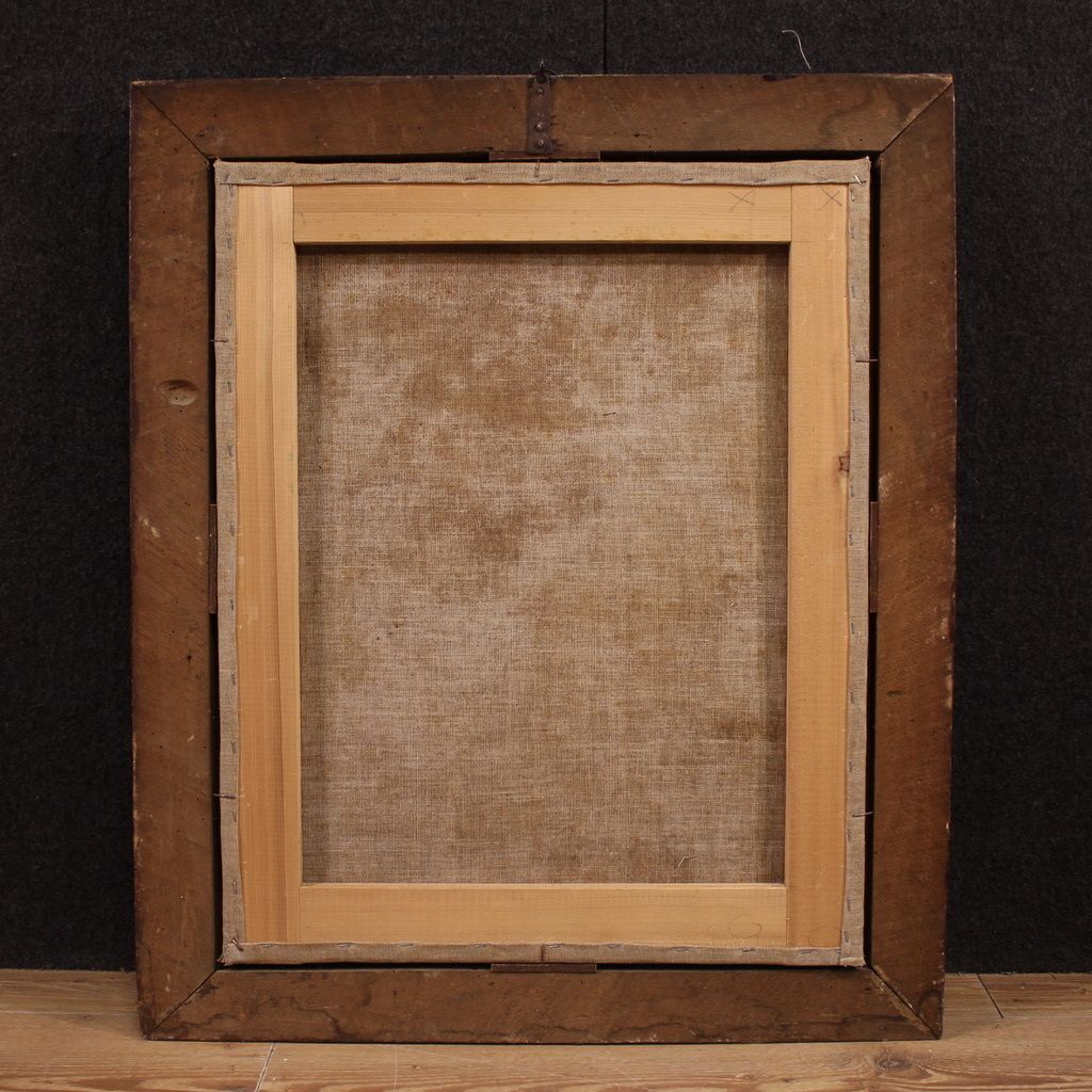 Antique French Painting From The 18th Century, Portrait Of A Soldier photo furniture