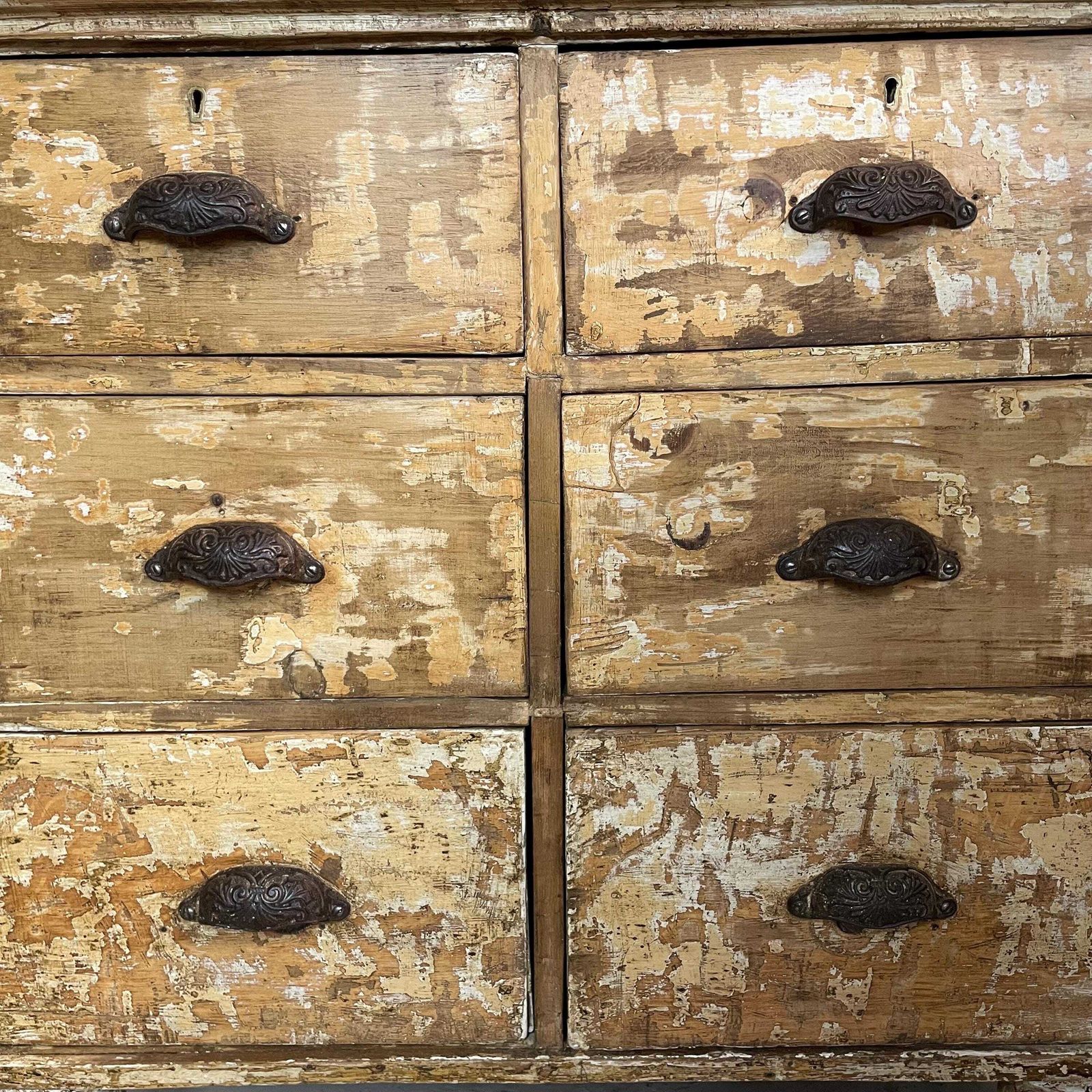 Antique Original Painted, Chest Of Drawers photo Furniture