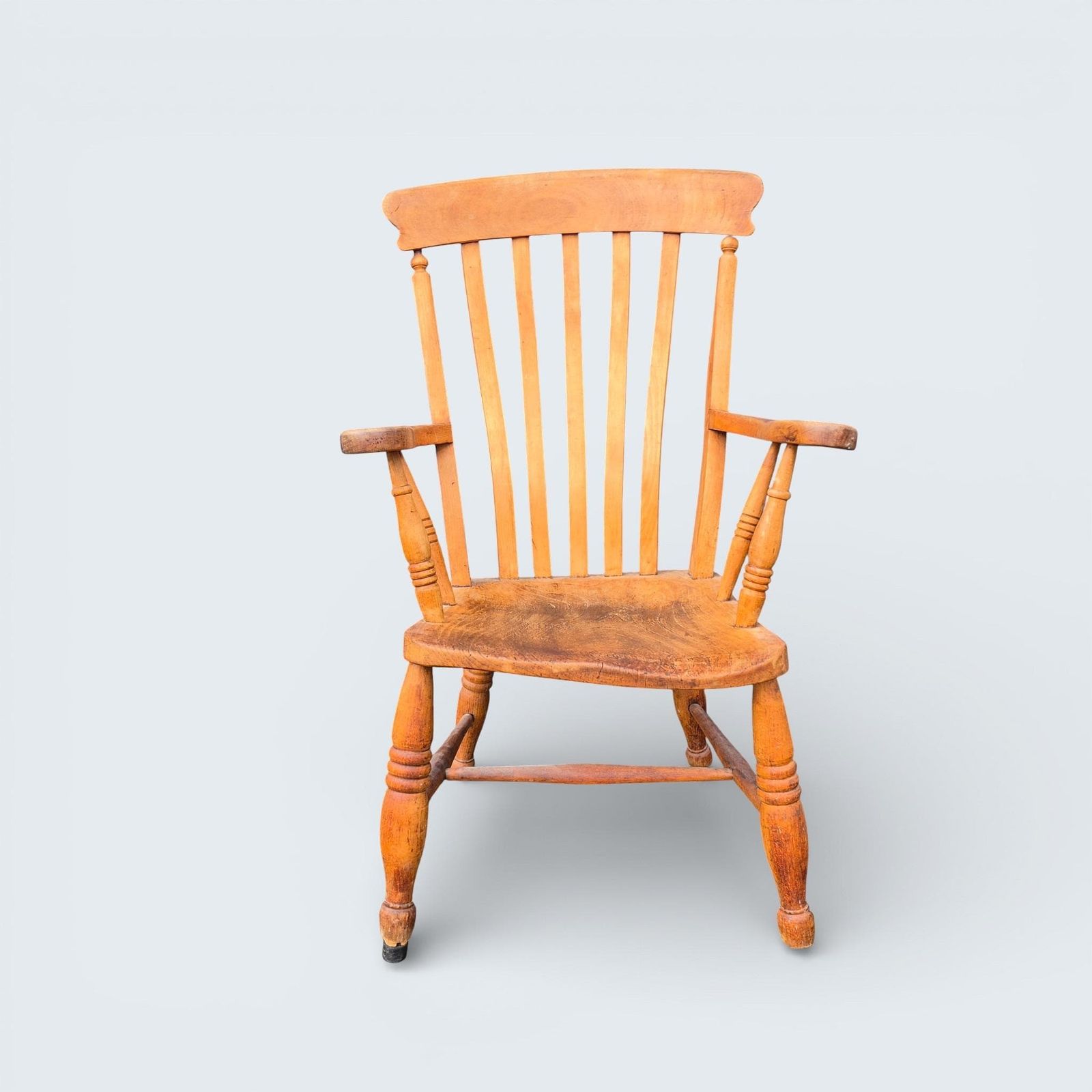 Antique Windsor Armchair, Victorian Elm & Beech Country Chair photo buy