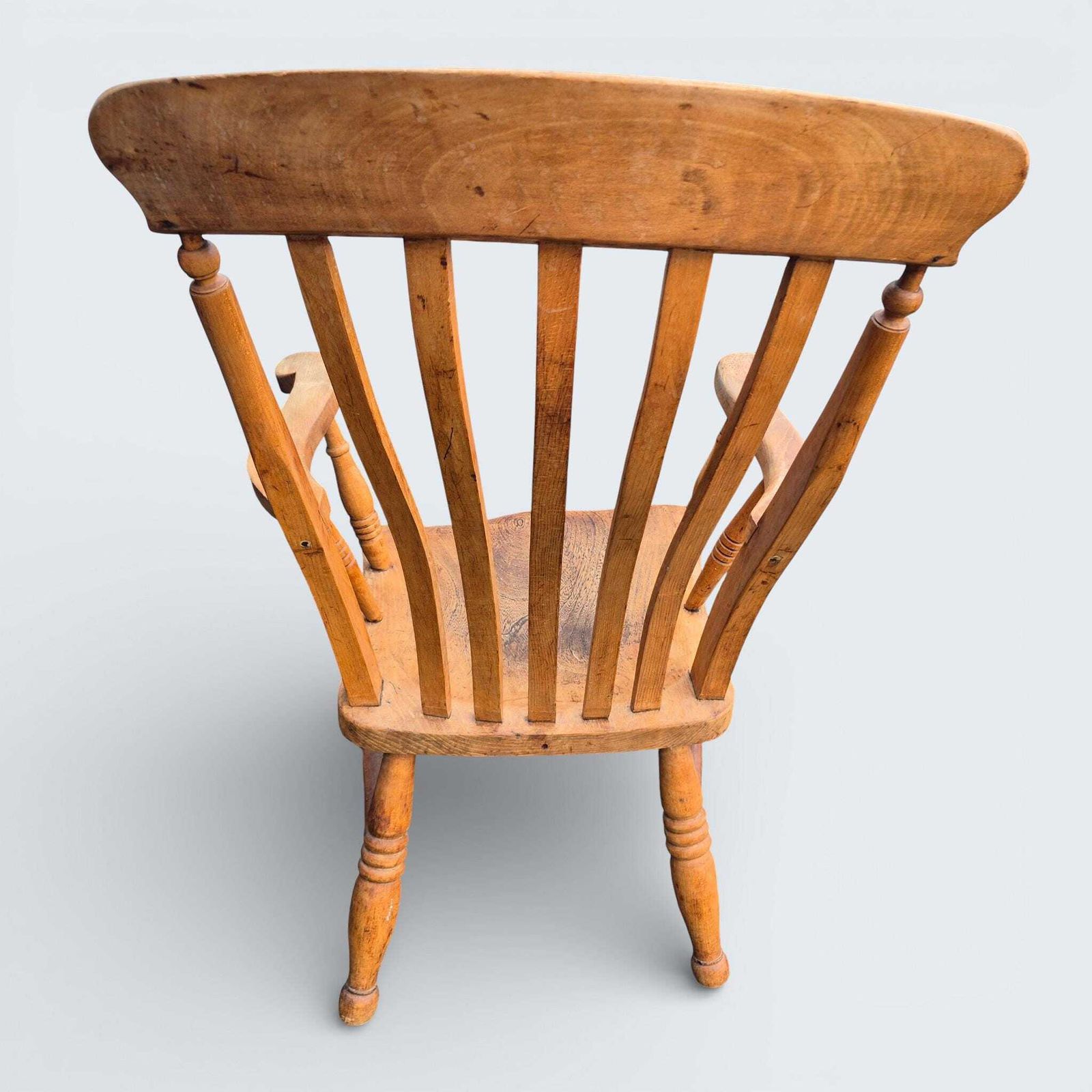 Antique Windsor Armchair, Victorian Elm & Beech Country Chair photo vintage