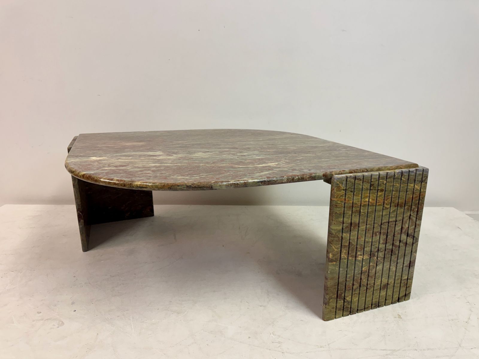 Late 20th Century Eye Shaped Marble Table photo vintage