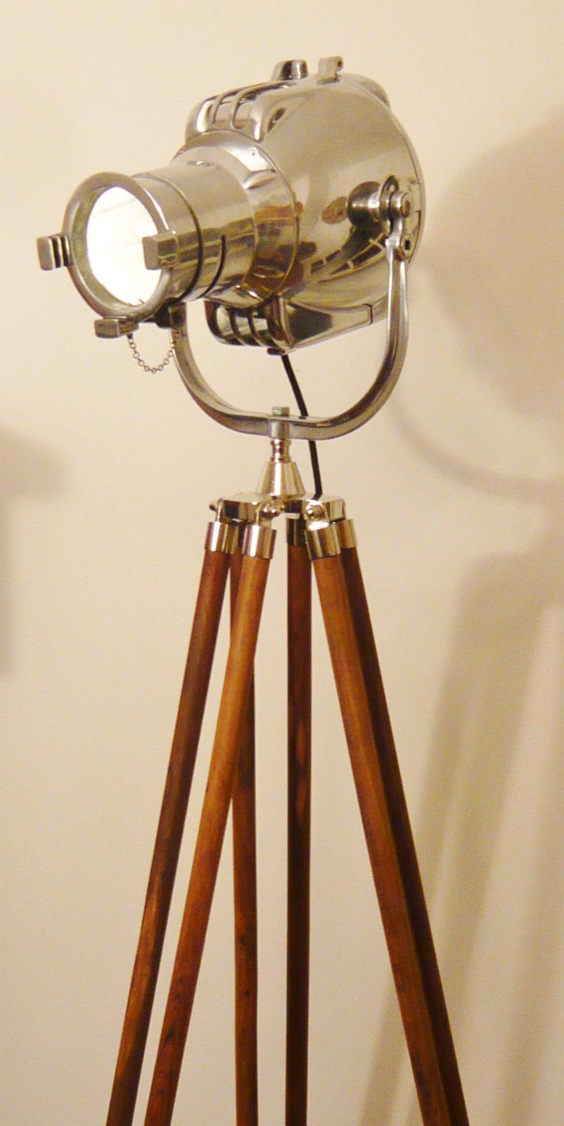 Antique Theatre Spot Light By Strand Electric Of London Film Studio 1950's Mid Century Industrial Lighting Wooden Tripod Patt 23 Rank Movie photo Lighting