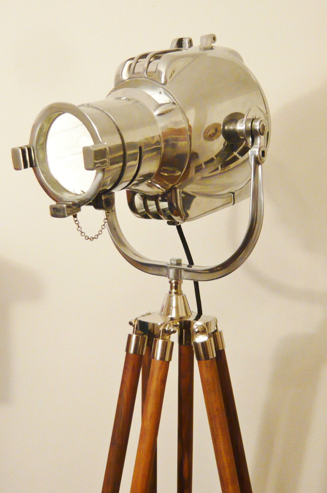 photo furniture Antique Theatre Spot Light By Strand Electric Of London Film Studio 1950's Mid Century Industrial Lighting Wooden Tripod Patt 23 Rank Movie