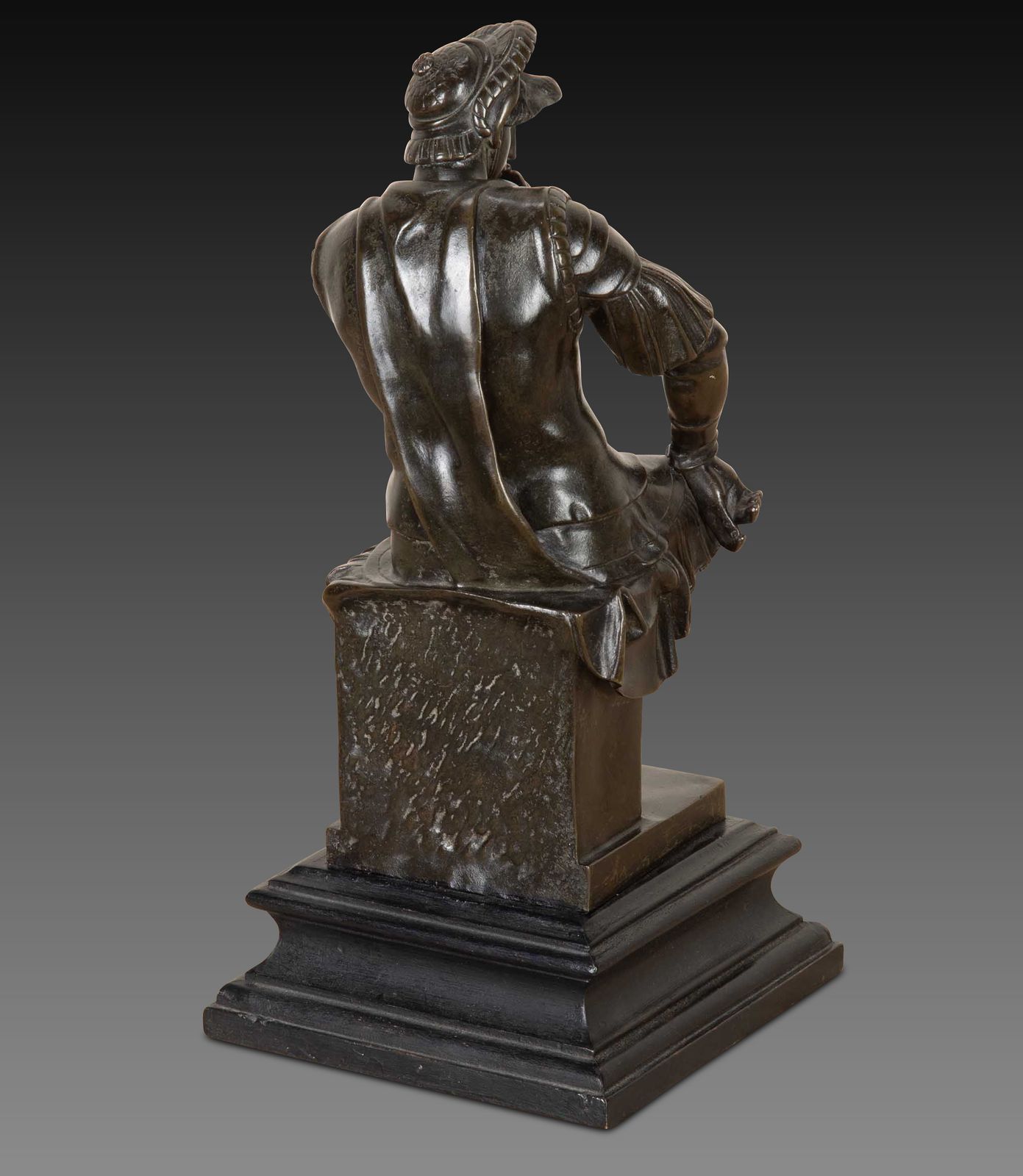 19th Century French Bronze Figure Of The Seated Lorenzo De Medici photo vinterior