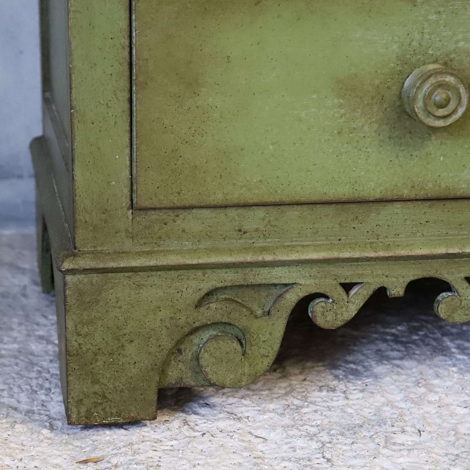 Georgian Housekeeper’s Cupboard, English Antique, Later Painted Green, C.1800 photo 3225.0