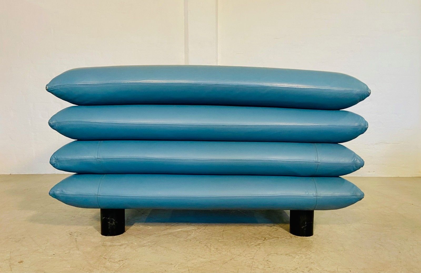 photo vintage Vintage Retro Swedish Lounge Chair In Turquoise Leather