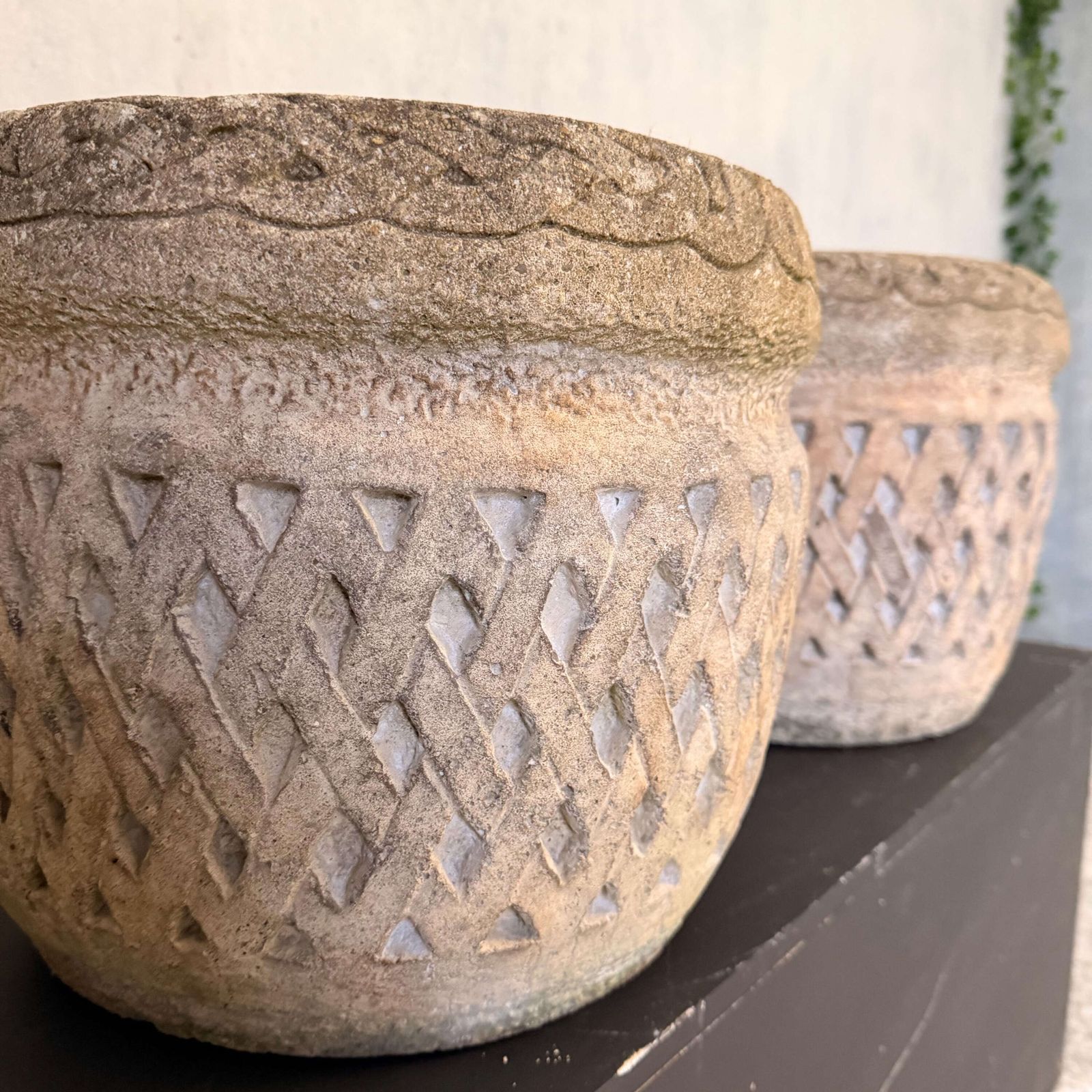 Pair Of Mid Century Cast Stone Garden Urns — England, Circa 1950 photo buy