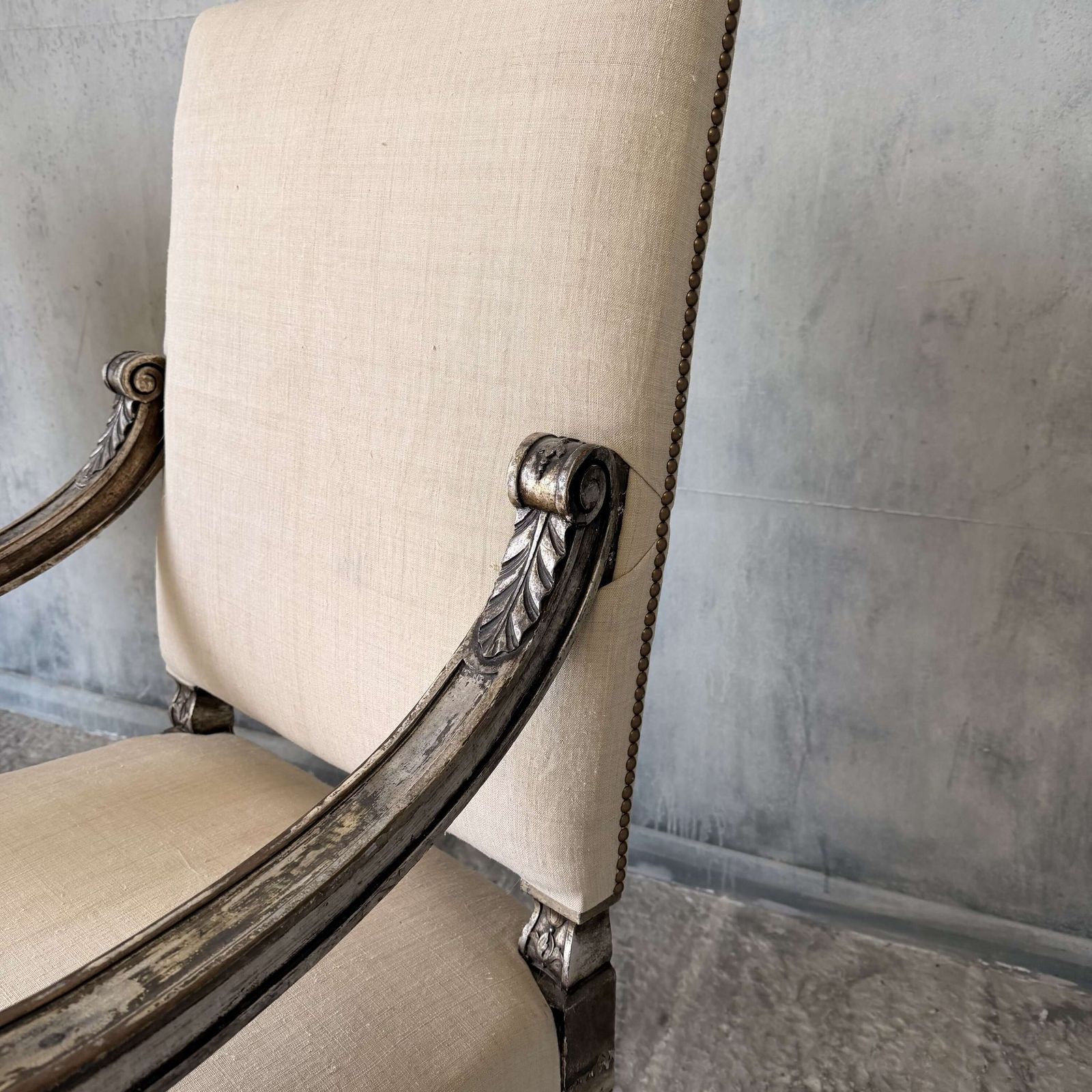 Furniture Pair Of 19th Century Giltwood Baroque Style Throne Armchairs photo