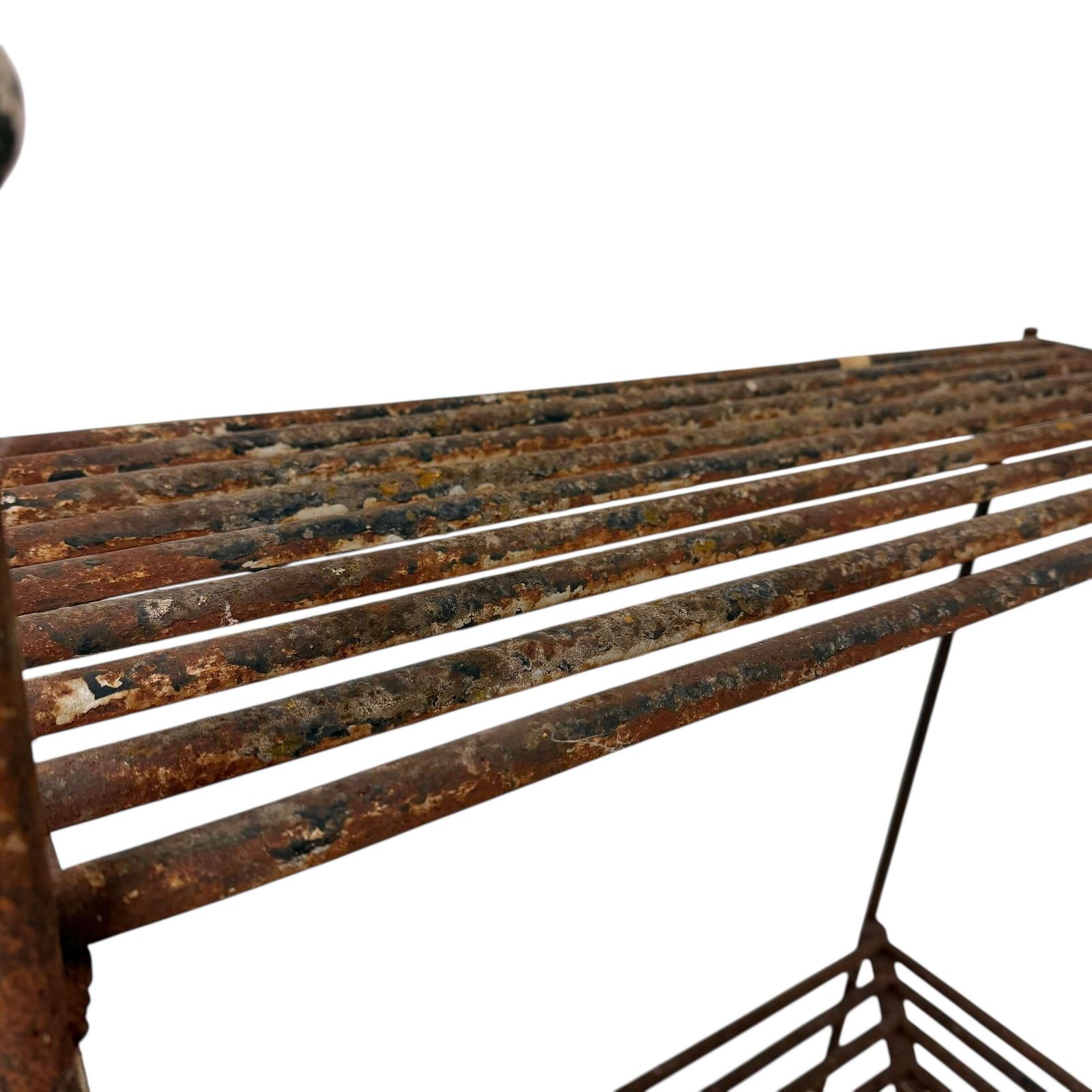 Antique Wrought Iron L Shaped Garden Shelving Unit photo buy