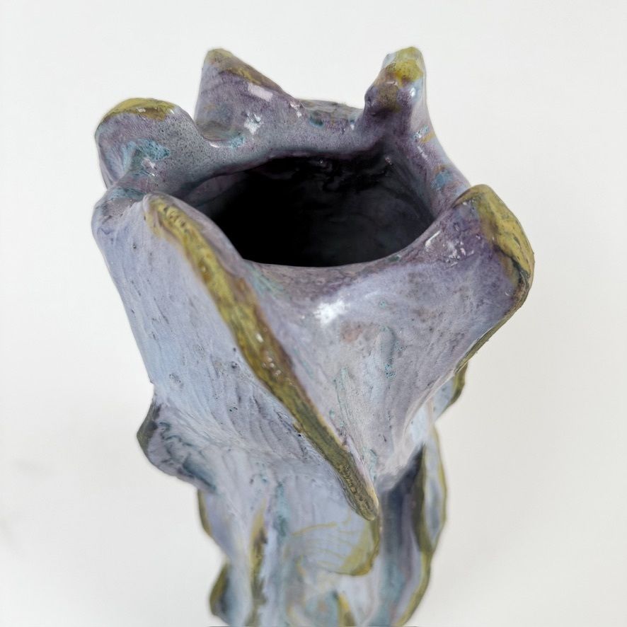 "Untitled 2023" Semi Refractory And Glazed Ceramic Sculpture By Alessandro Roma photo vinterior
