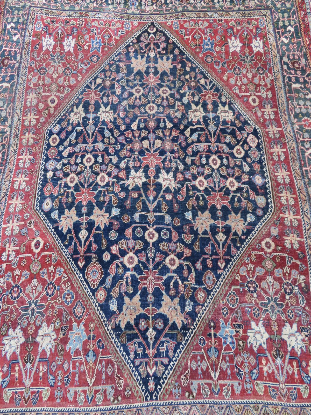Unusual Qashqai Kashkuli Rug. 201cm X 145cm photo for sale