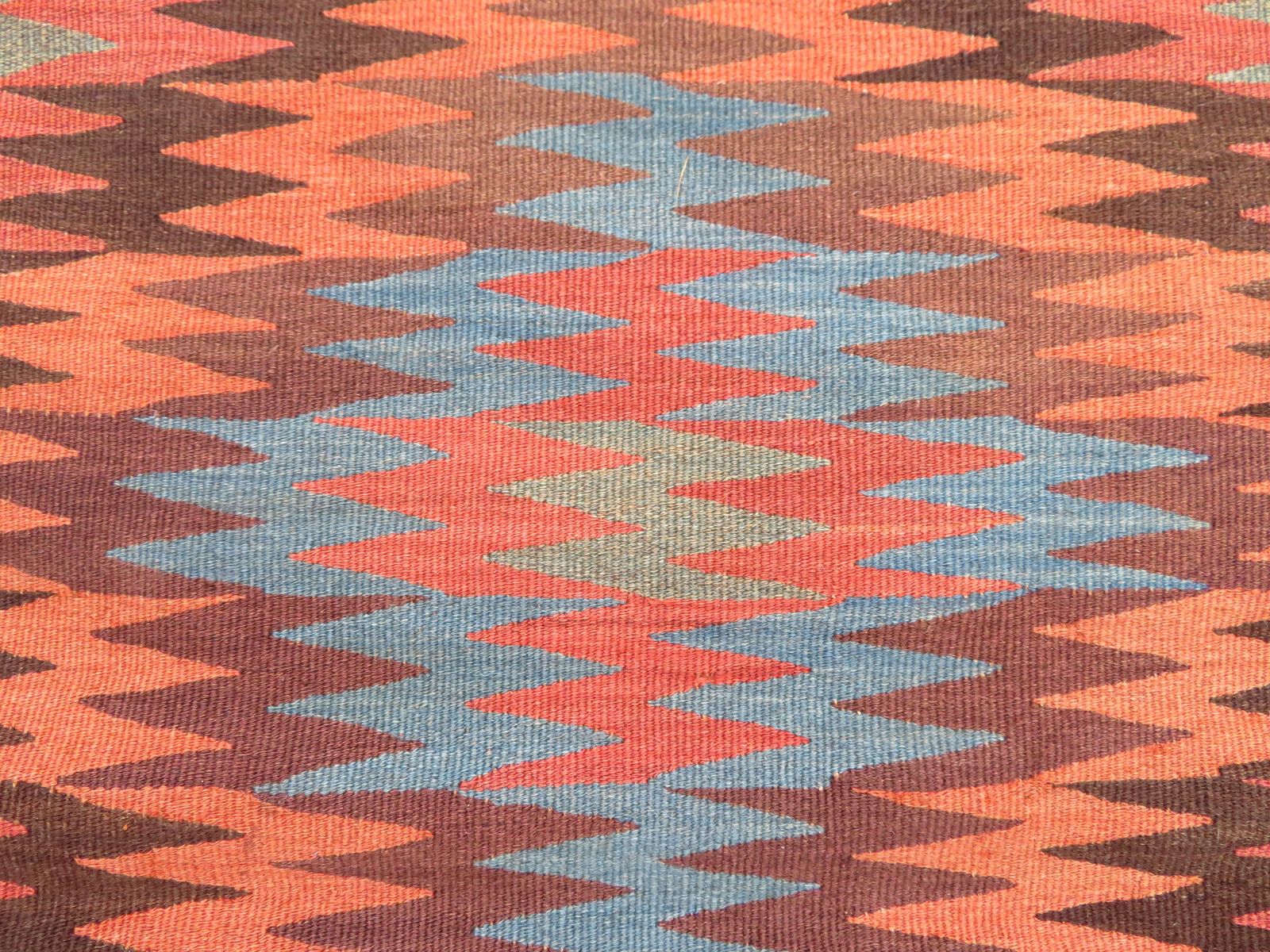 1295.0 Rare Design Azerbaijan Mianeh Long Kilim Rug. 303cm X 120cm. photo