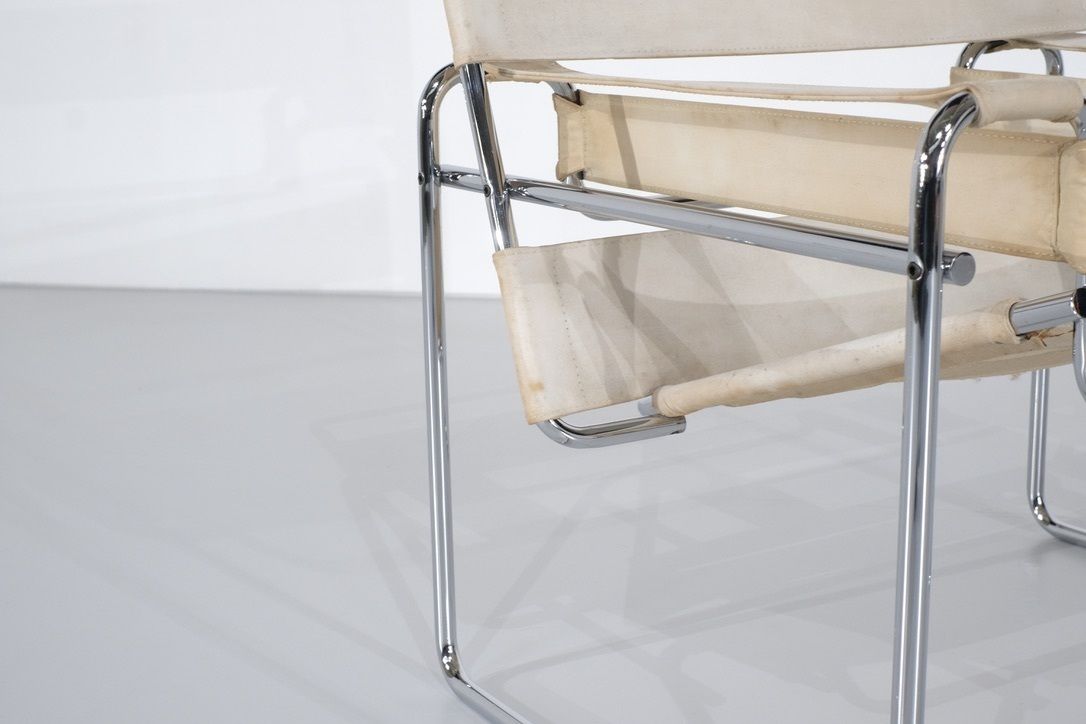 Armchair " B3 Wassily " Fabric By Marcel Breuer For Gavina, 1925s. photo buy