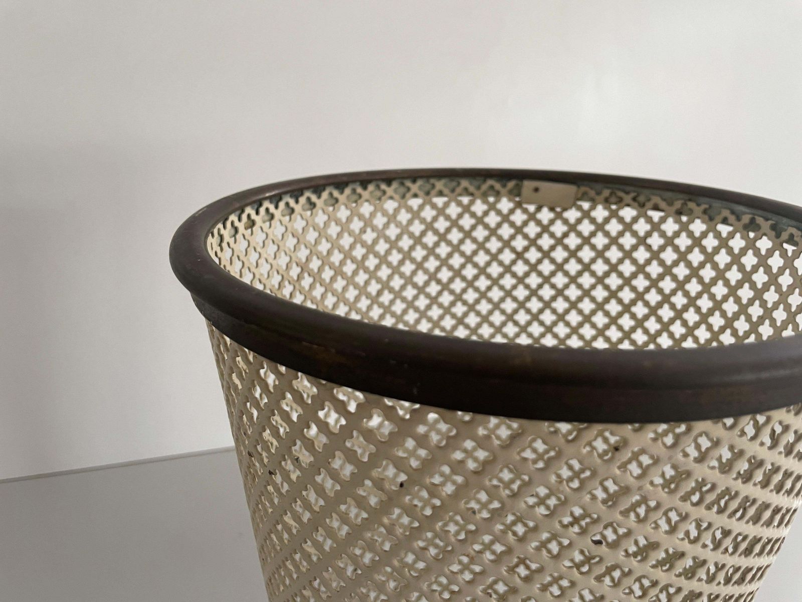 Mid Century Modern Brass And Metal Paper Waste Basket, 1960s, Germany photo vintage