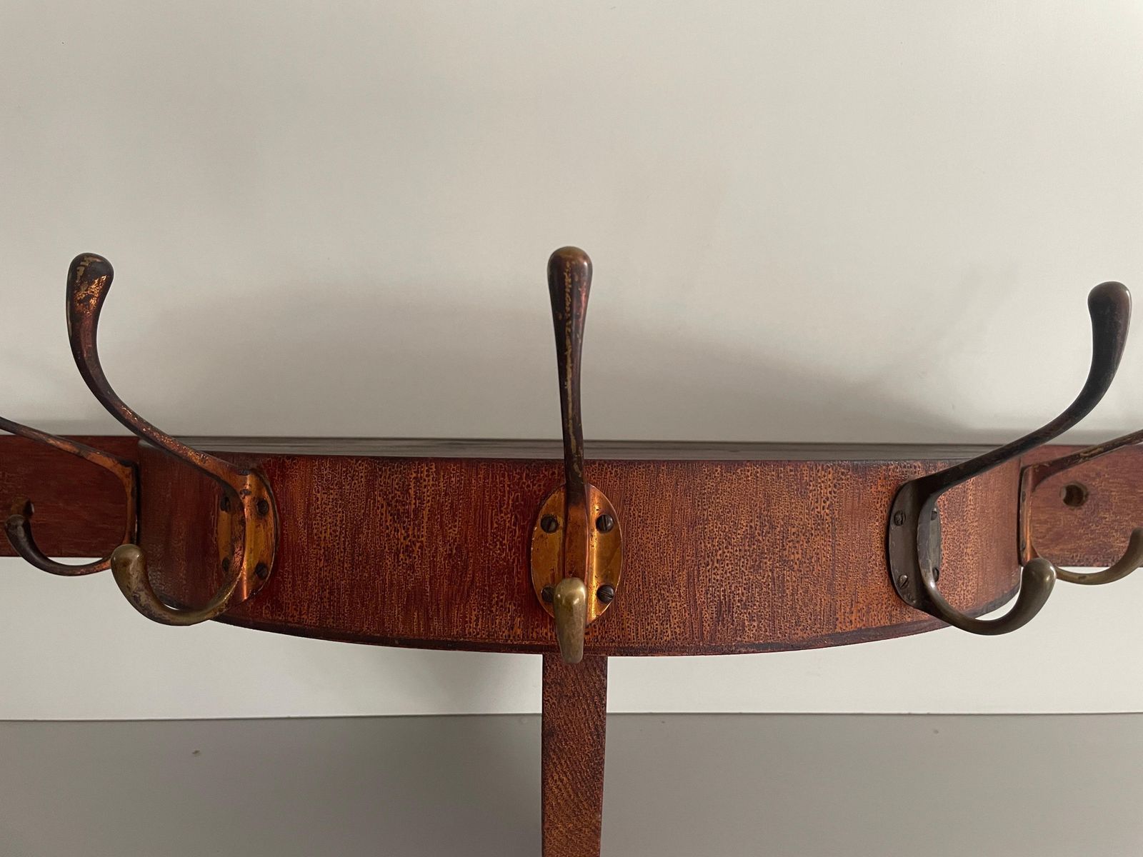 Mid Century Modern Large Wood Clothes Hanger And Shelf, 1960s, France photo Furniture