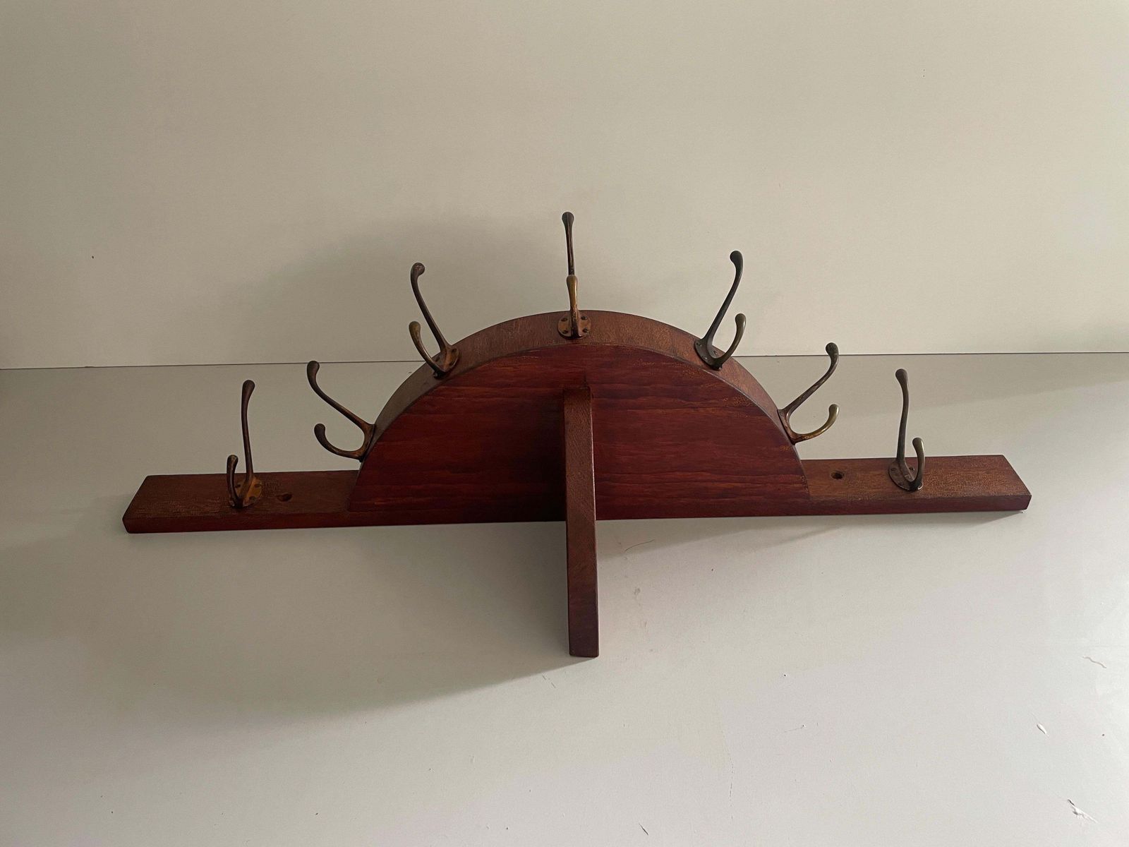 photo for sale Mid Century Modern Large Wood Clothes Hanger And Shelf, 1960s, France