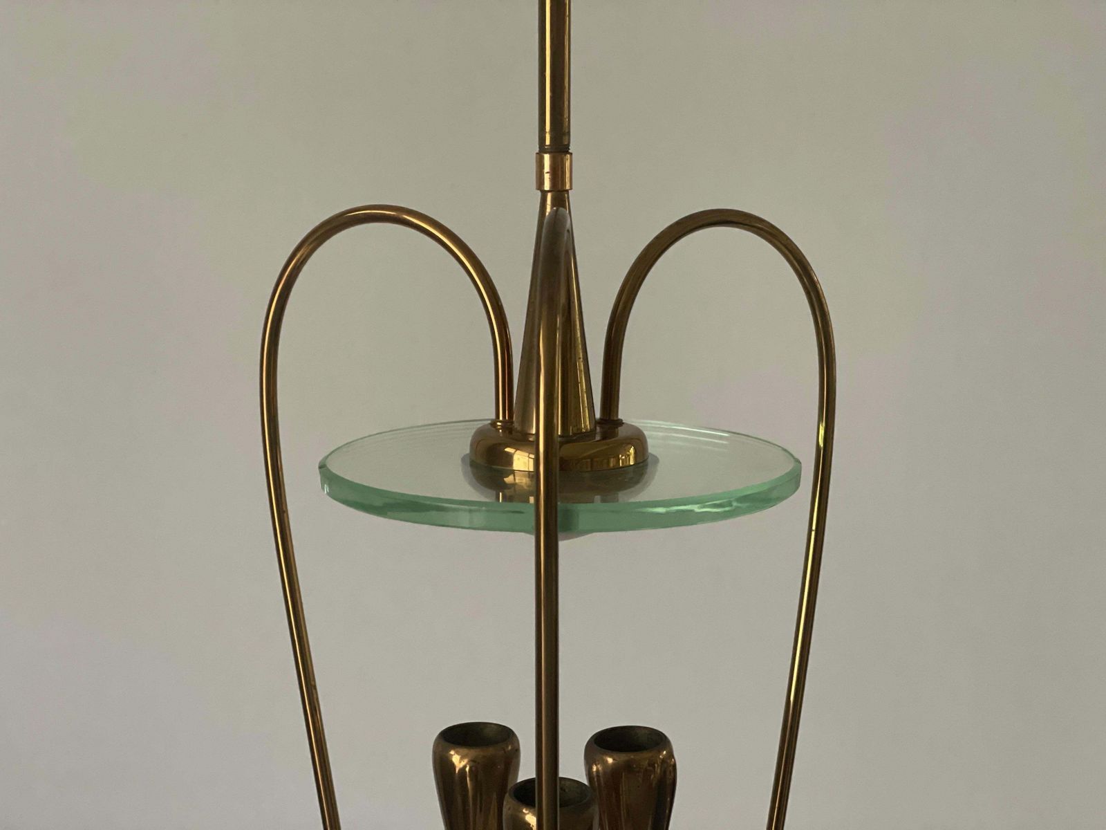 Brass And Glass Chandelier By Pietro Chiesa For Fontana Arte, 1950s, Italy photo vinterior