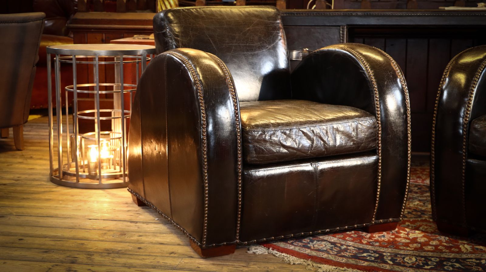 photo buy Sublime Pair Timothy Oulton Rockefeller Leather Armchairs Cigar Club Rare
