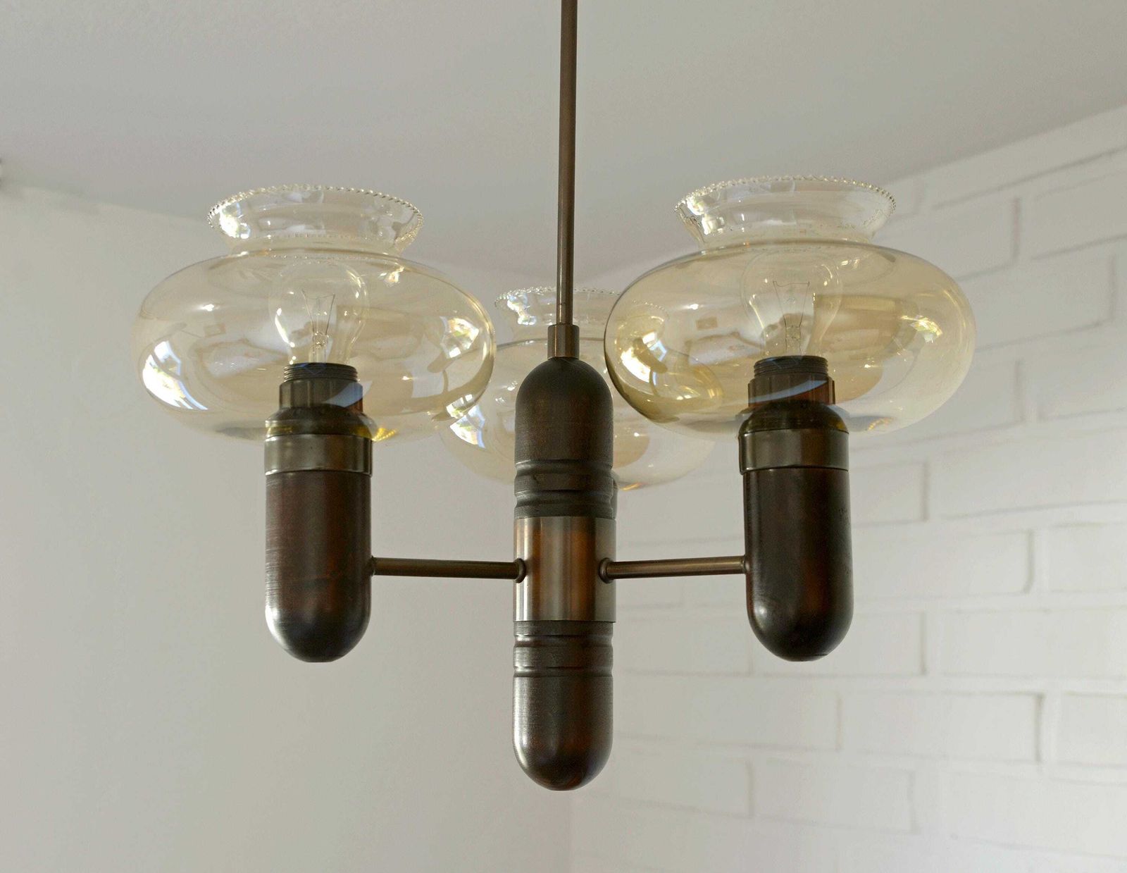 Vintage Pendant Light / Mid Century Rustic Lamp / Wooden Hanging Lamp / Colonial Chandelier From 1970's photo vintage