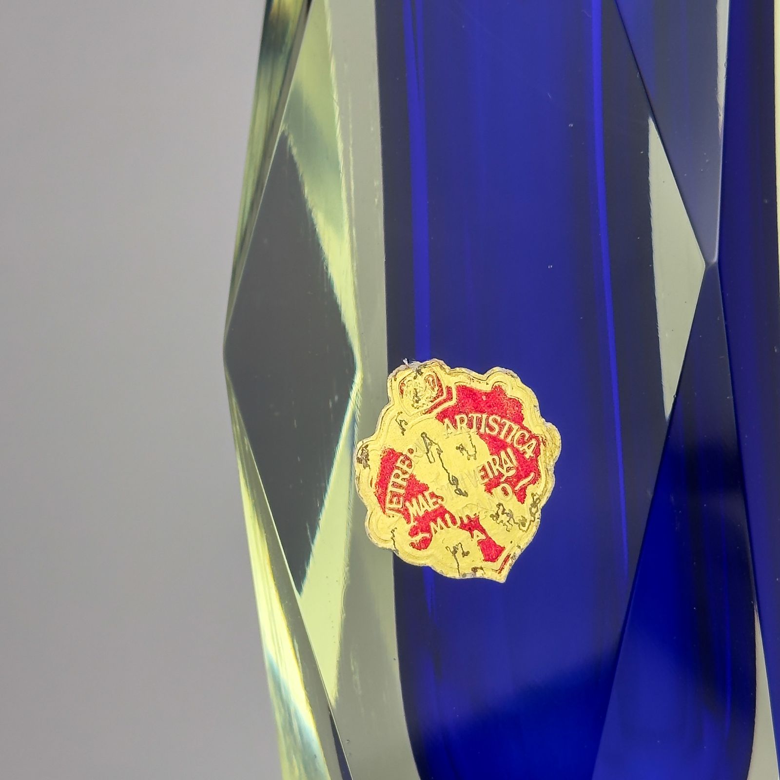 photo buy Vintage Sommerso Blue Murano Vase, Italy 1970s