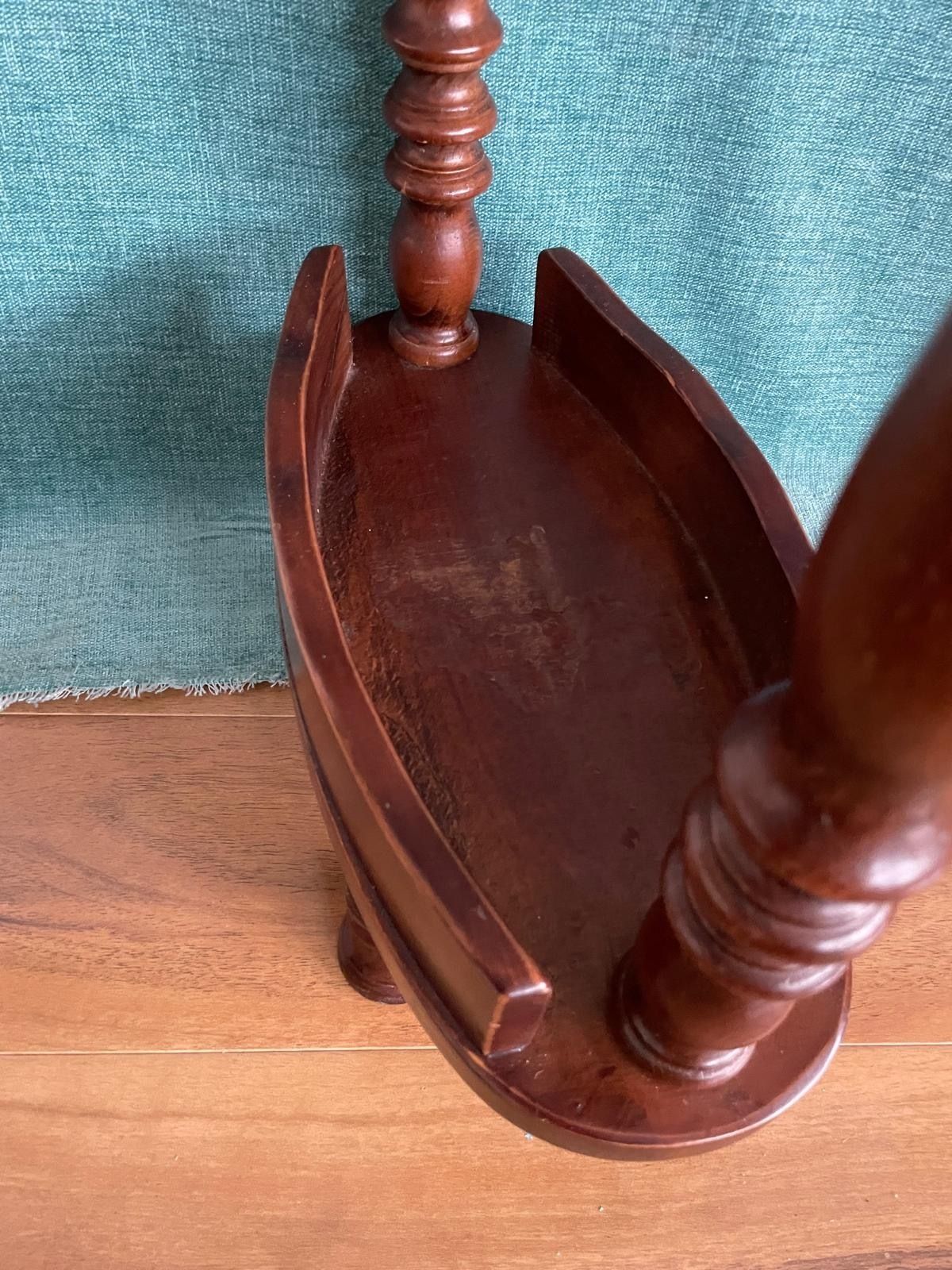 French Vintage Wood Umbrella Stand photo Home Decor