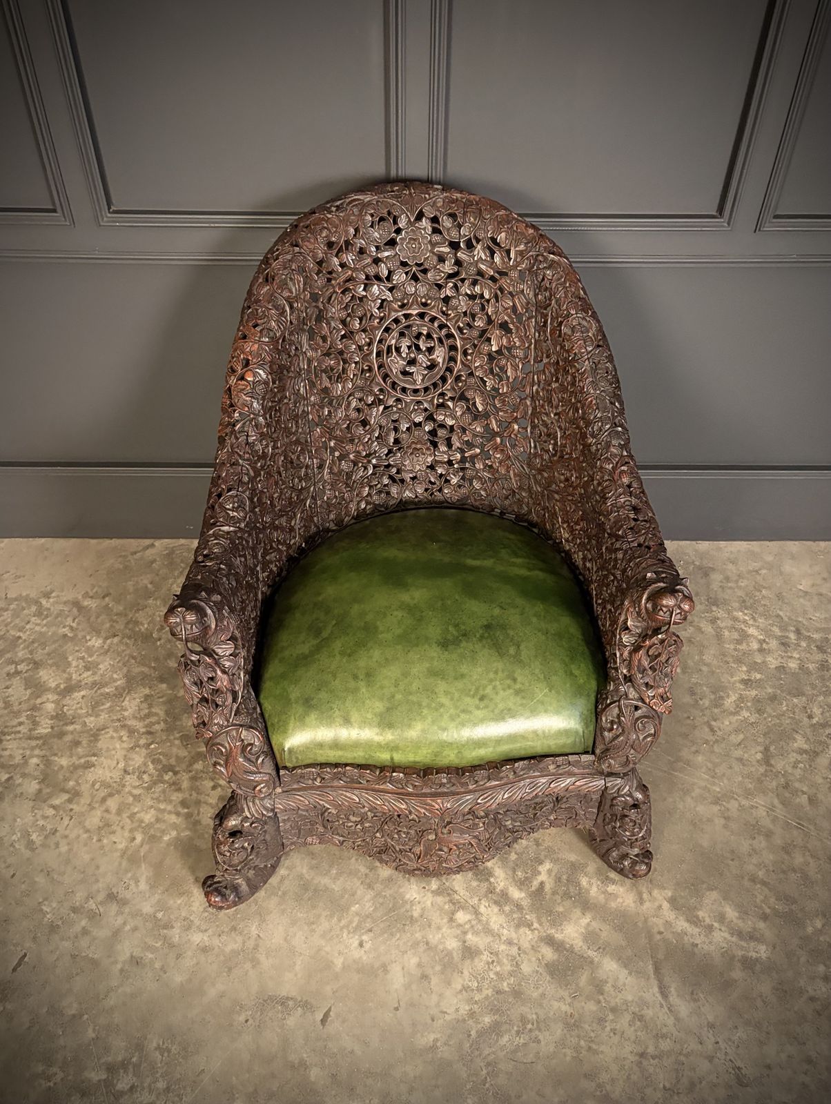Carved Burmese Armchair photo furniture
