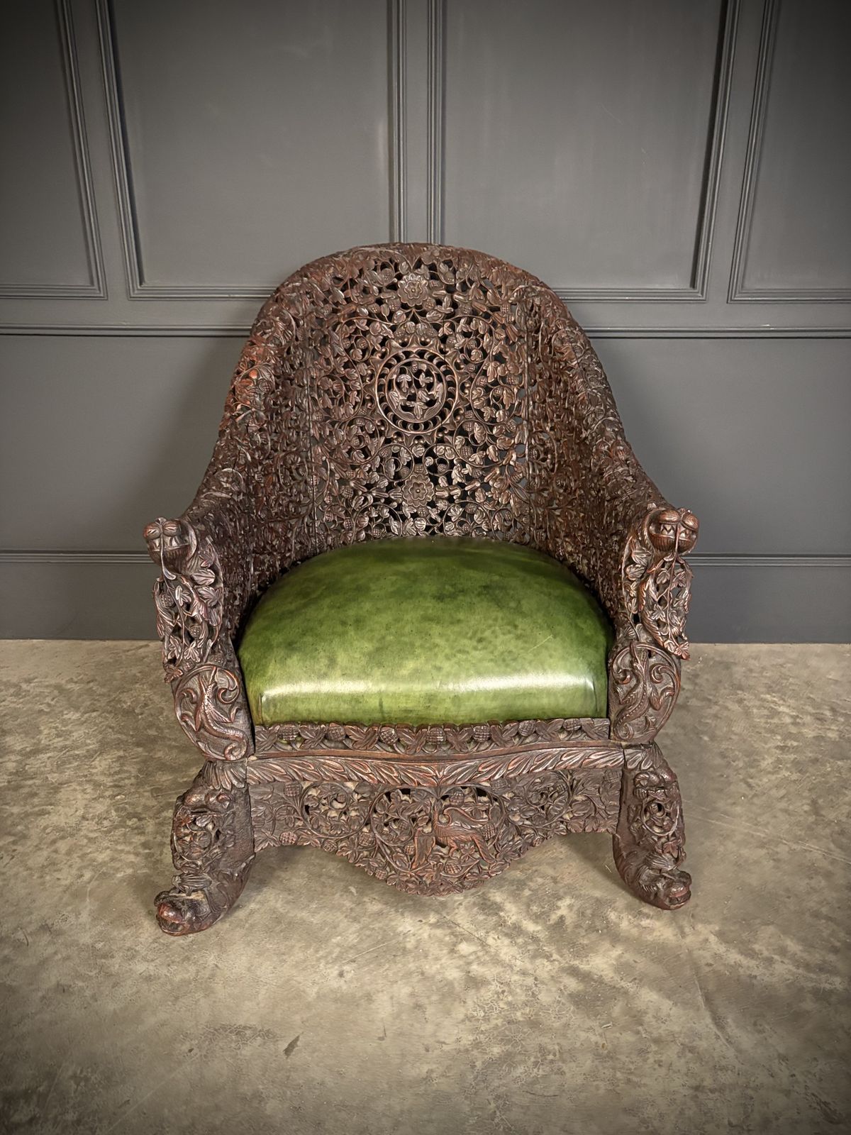 Carved Burmese Armchair photo 2535.0