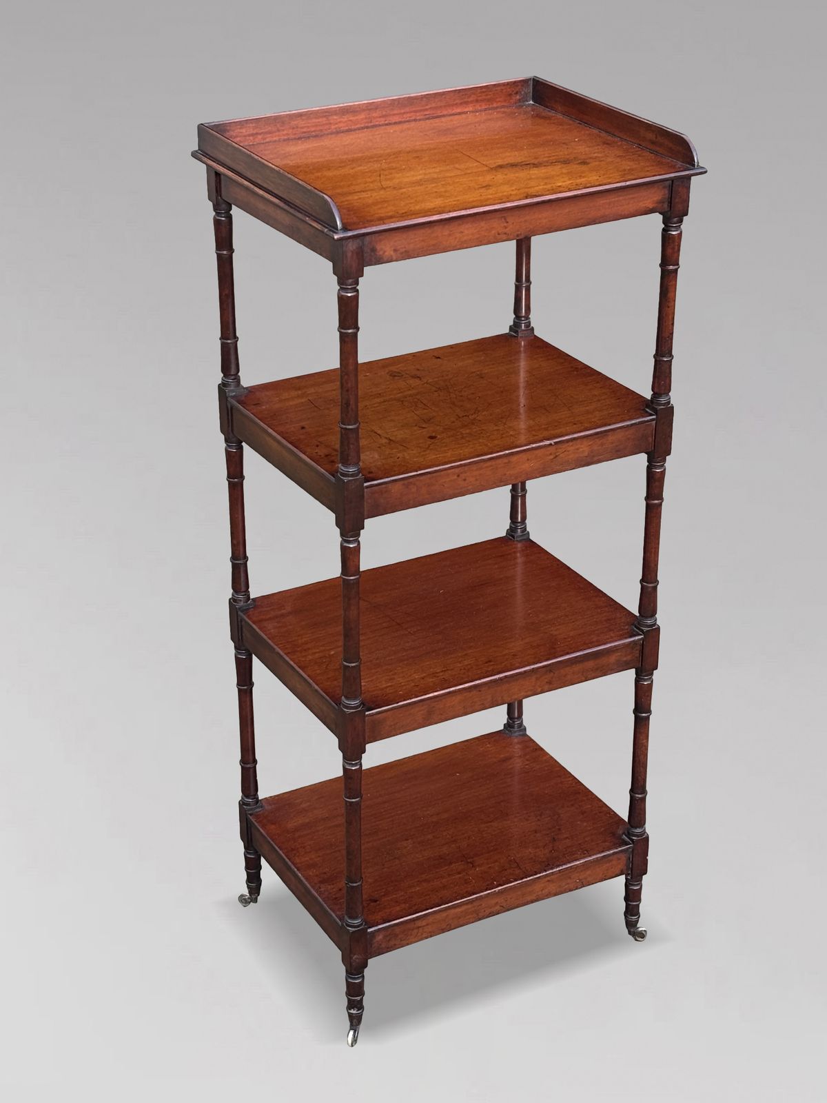 Early 19th Century George IV Period Mahogany 4 Tier Whatnot Music Stand photo furniture