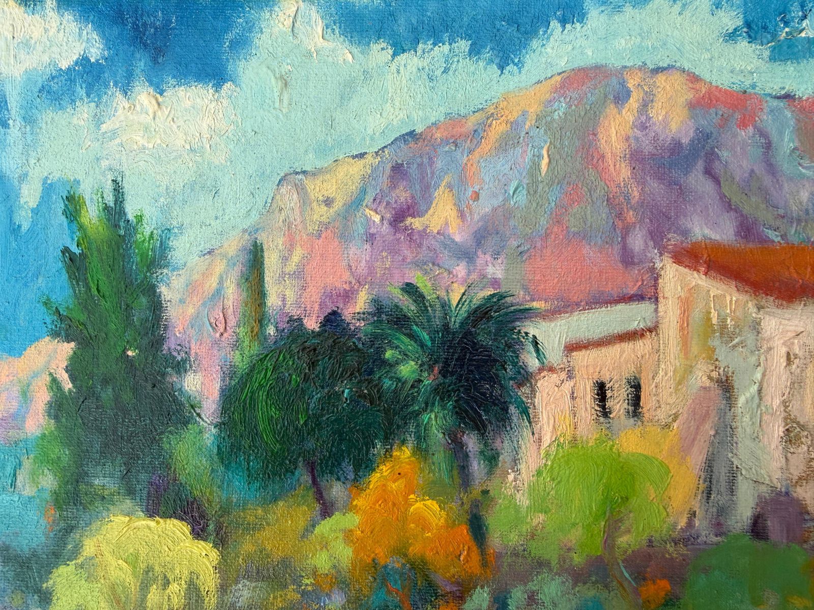 Valeri Farras Mediterranean Light With Palm Trees Oil Painting European Art photo buy
