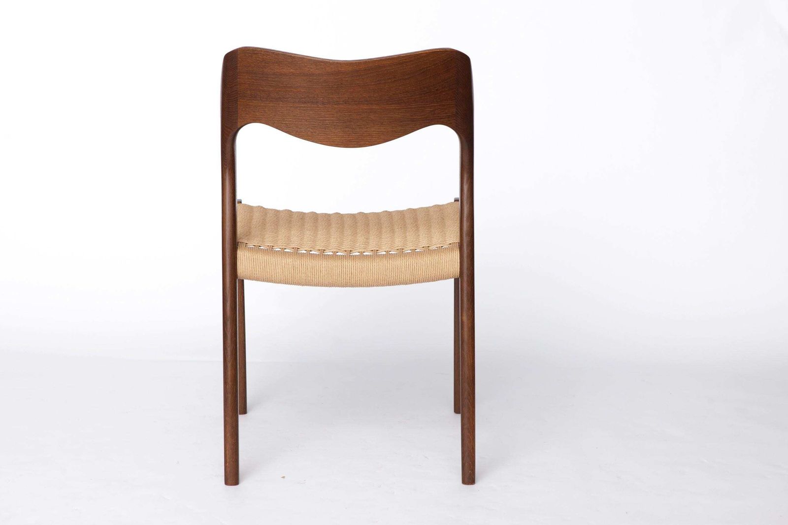 2 Of 4 Vintage Niels Otto Møller Chair, Model 71, Dark Oak, Danish Cord, Mid Century photo vinterior