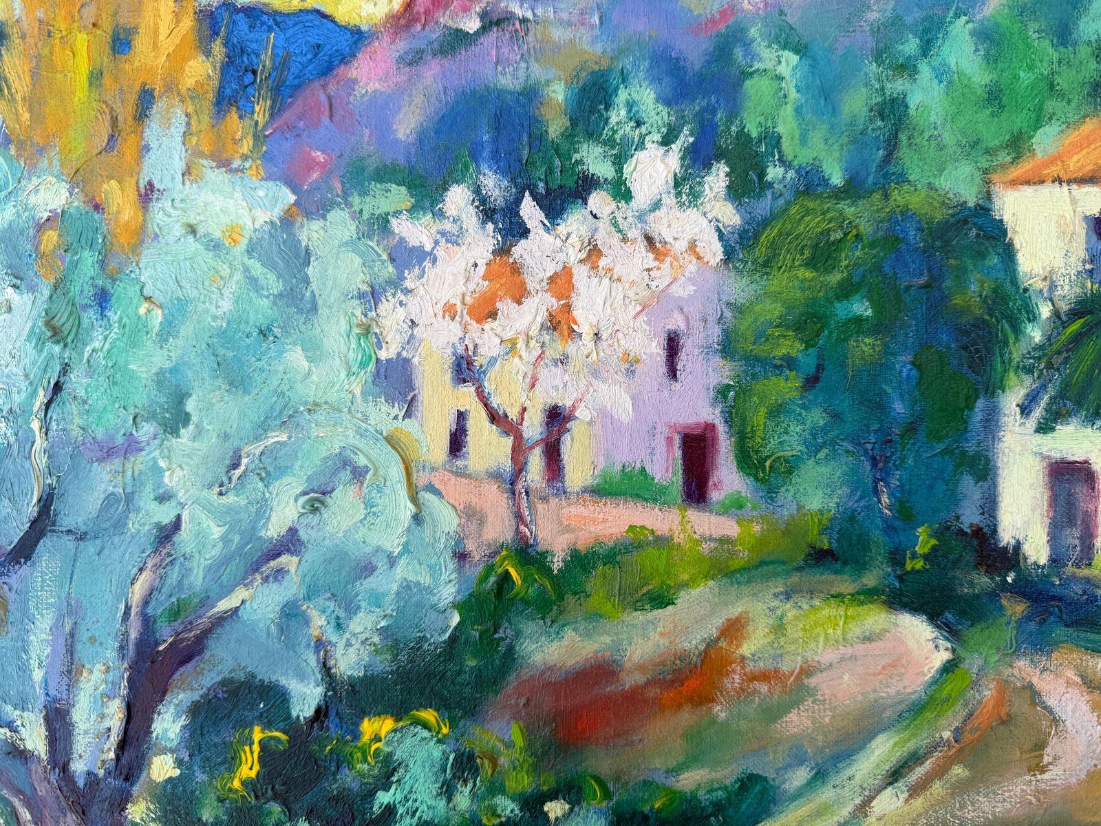 Valeri Farras Mediterranean Landscape With Path And Houses C.2000 photo buy