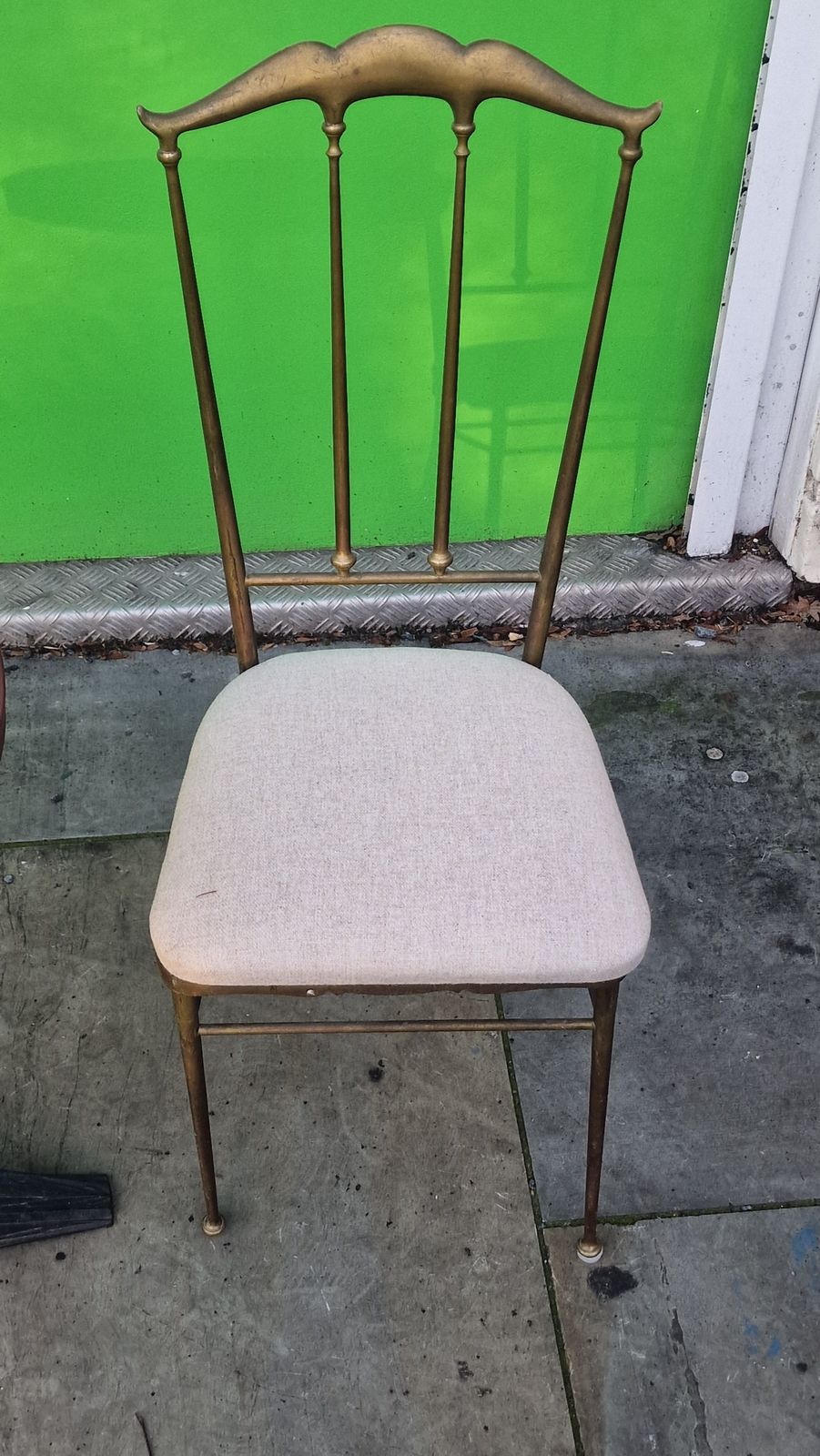 Set Of Two Brass Chairs Attr. To Maison Jansen, Circa 1950 photo Furniture
