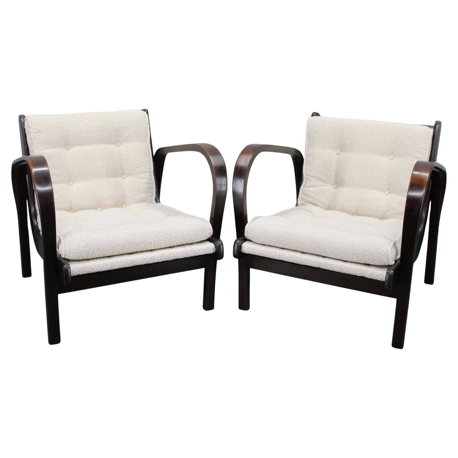 Pair Of Mid Century Lounge Chairs By Kropáček & Koželka, 1960s