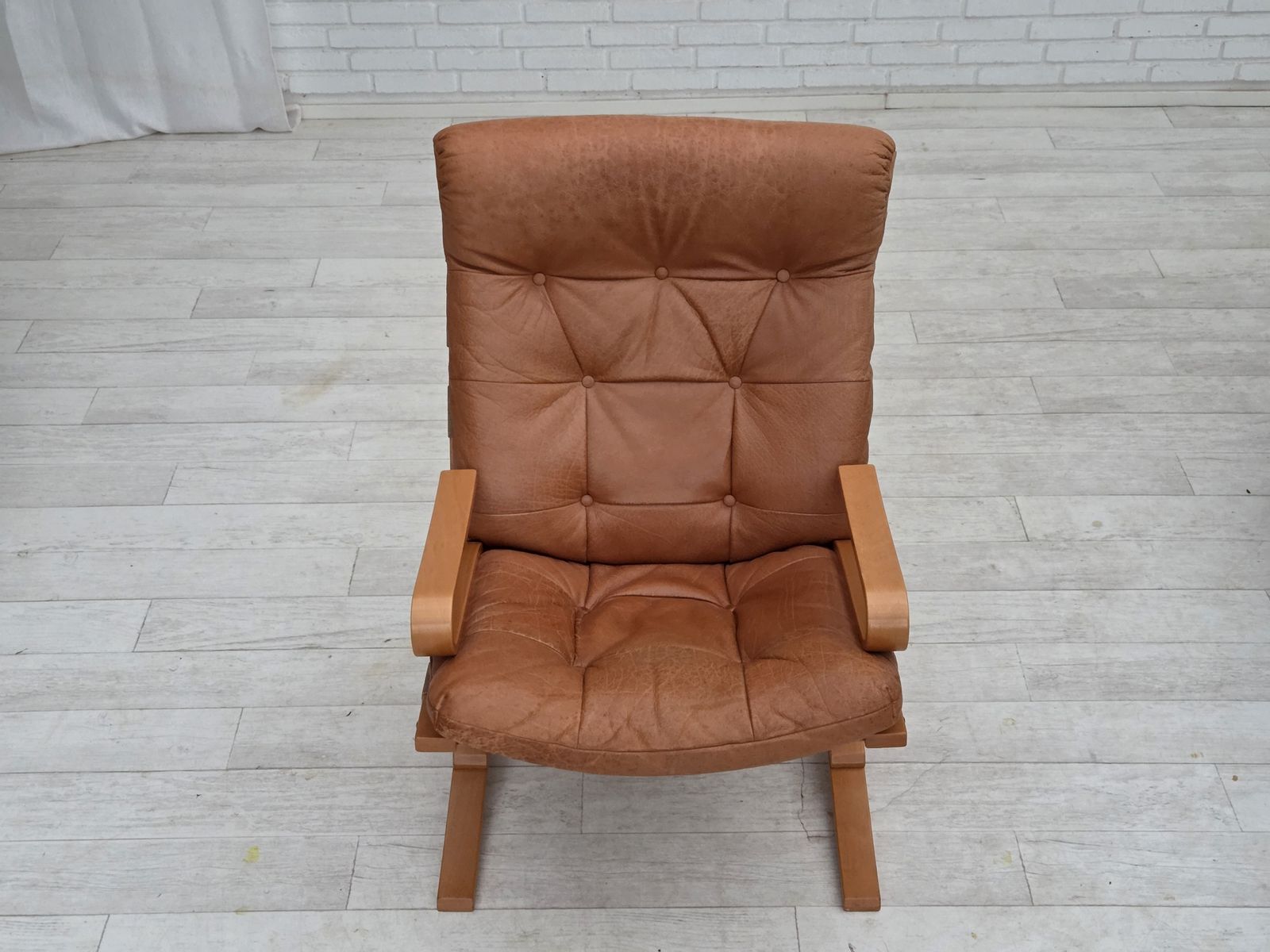 1970s, Norwegian Armchair, Model "Kengu", Furniture Leather. photo Furniture