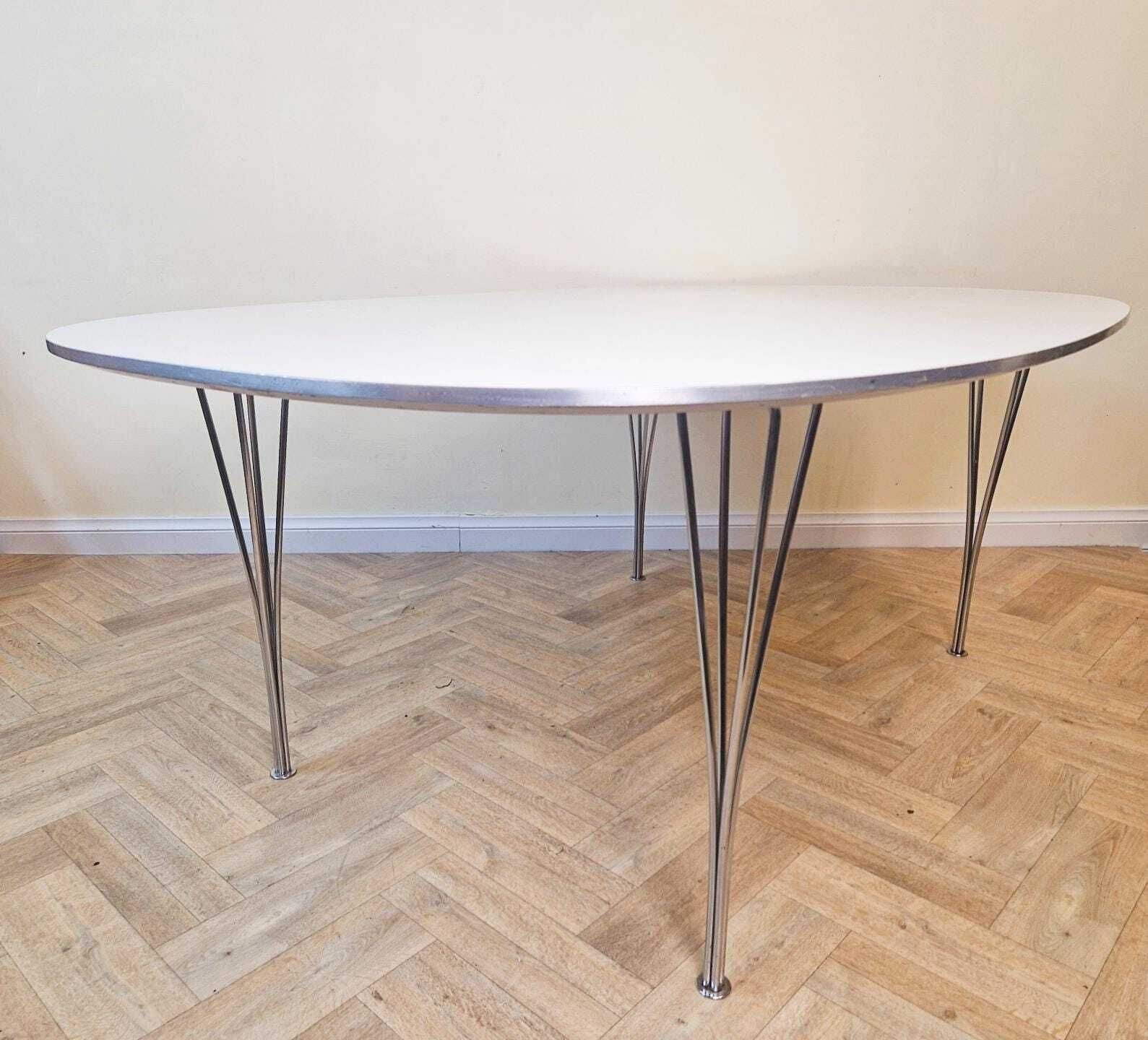 Piet Hein For Fritz Hansen Superellipse Mid Century Danish Design Oval Dining Table Bl821 photo furniture