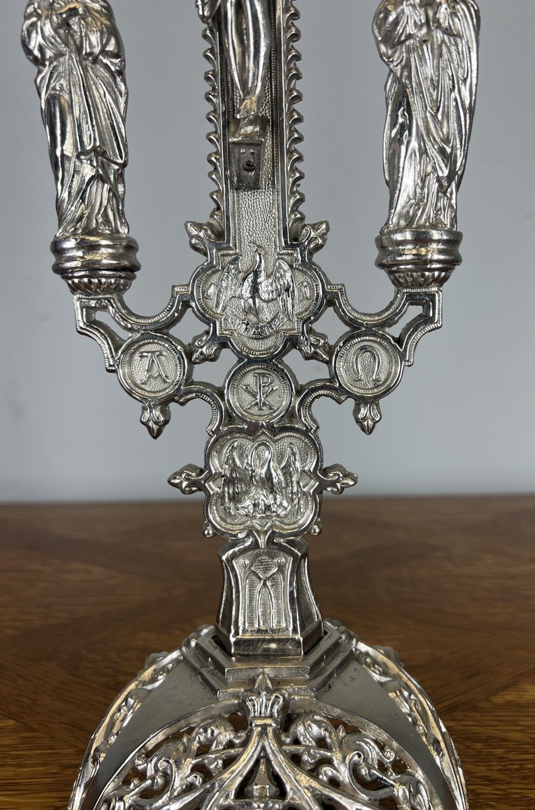 Crucifix Vintage French Style Religious Cross Ornate Stand Lot 4652 photo buy