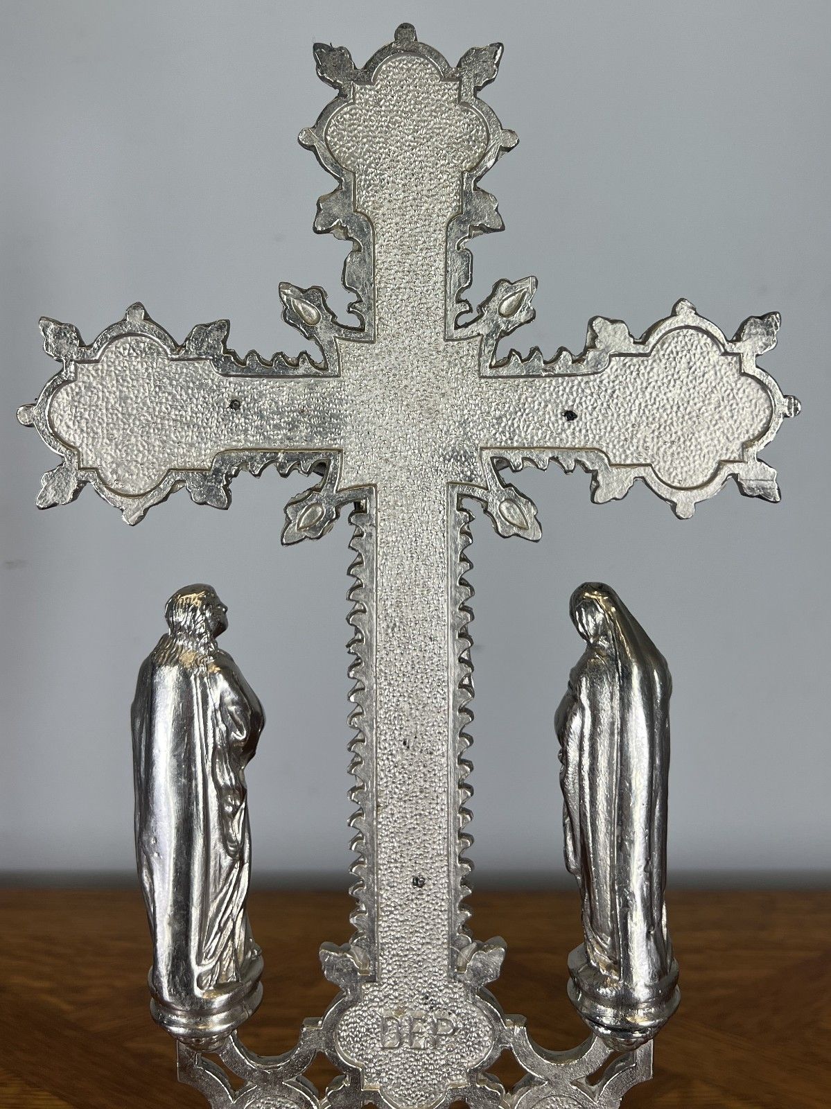 Art Crucifix Vintage French Style Religious Cross Ornate Stand Lot 4652 photo