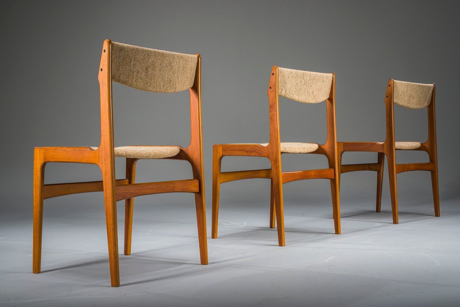 Teak Dining Chairs Attributed To Erik Buch For Anderstrup Stolefabrik, Denmark, 1970s, Set Of 3, Set Of 3 photo Furniture