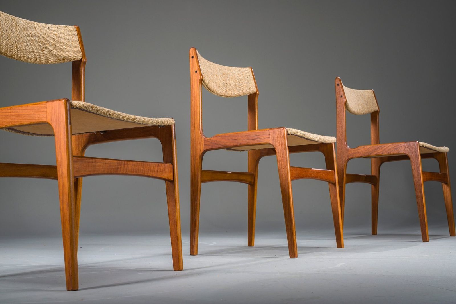 photo for sale Teak Dining Chairs Attributed To Erik Buch For Anderstrup Stolefabrik, Denmark, 1970s, Set Of 3, Set Of 3