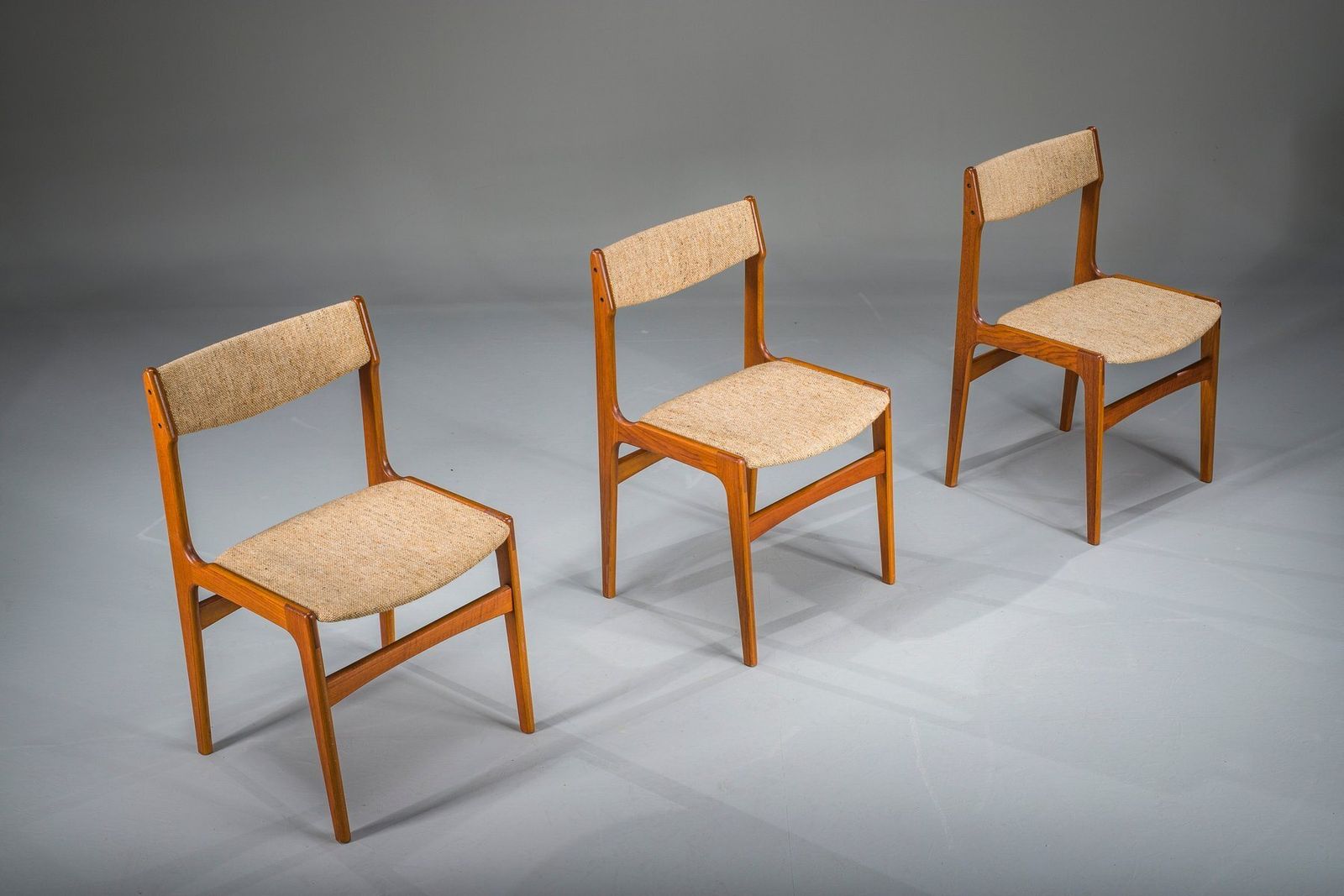photo buy Teak Dining Chairs Attributed To Erik Buch For Anderstrup Stolefabrik, Denmark, 1970s, Set Of 3, Set Of 3