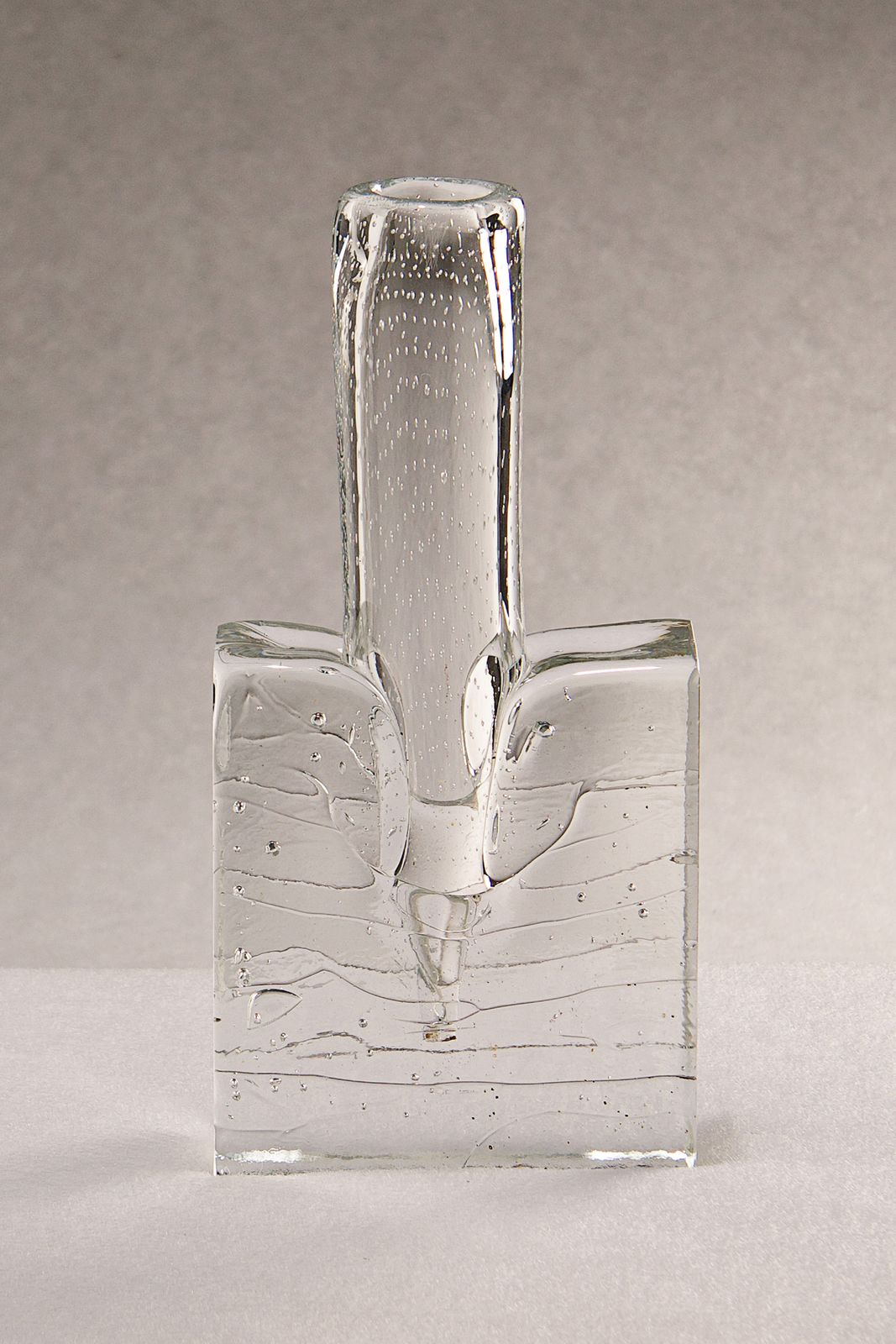 'L'ultimatum' Vase In Glass   Sem Schanzer (As L'anverre)