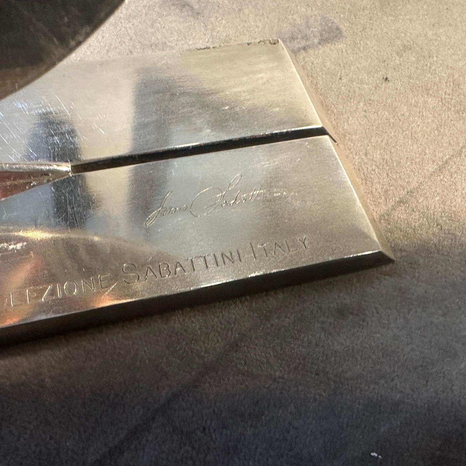 photo furniture 1990s Minimalist Silver Plated Sculpture La Colombella Bianca By Lino Sabattini