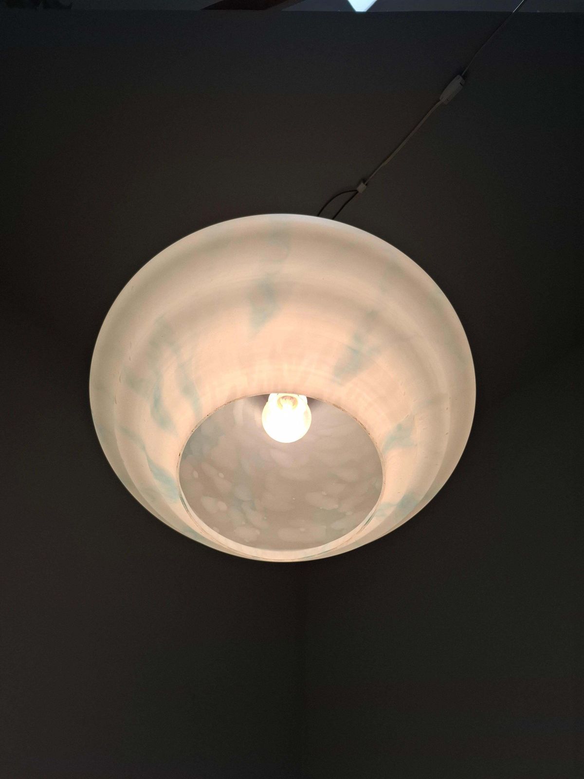 Napako Midcentury Modern Pendant Lamp In Opaline Glass And Brass, Czechoslovakia photo 634.0