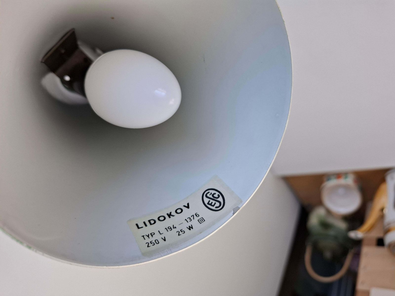 Lighting Josef Hůrka For Lidokov Midcentury Modern Table Lamp In Green Metal And Chrome photo