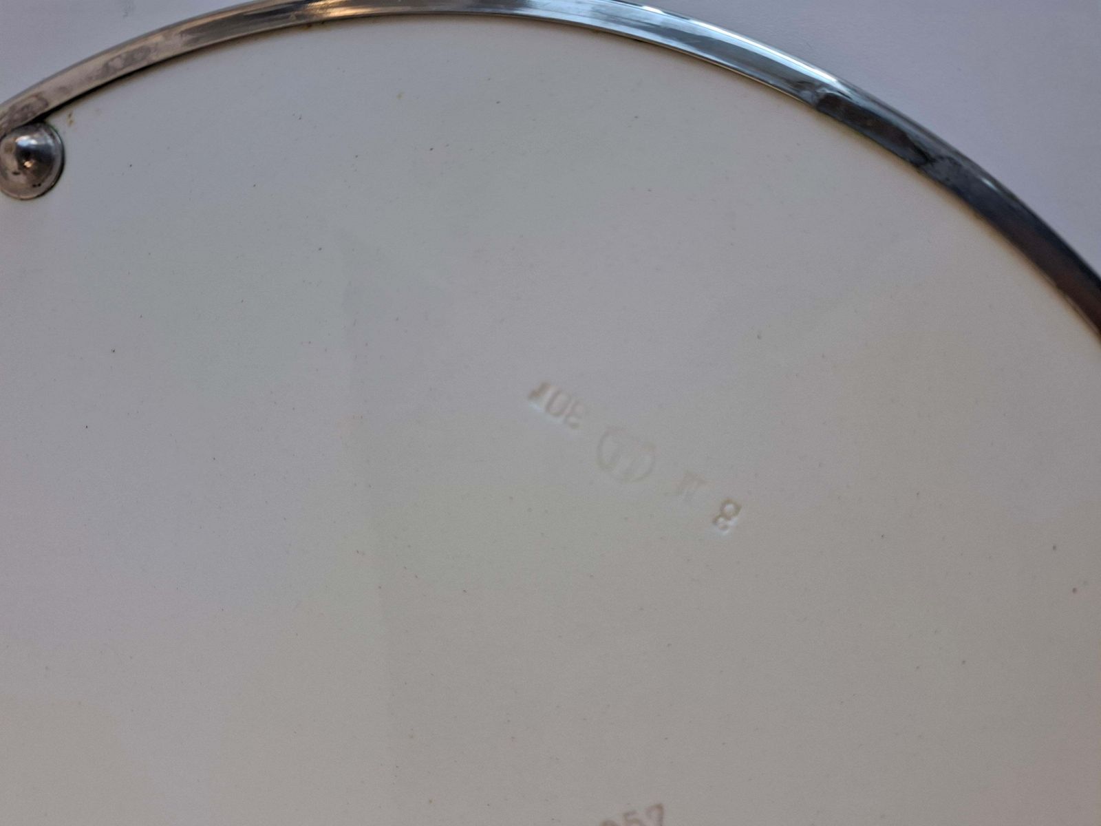 Czechoslovak Art Deco Porcelain Tray With Plum Motif And Metal Rim, 1930s photo buy