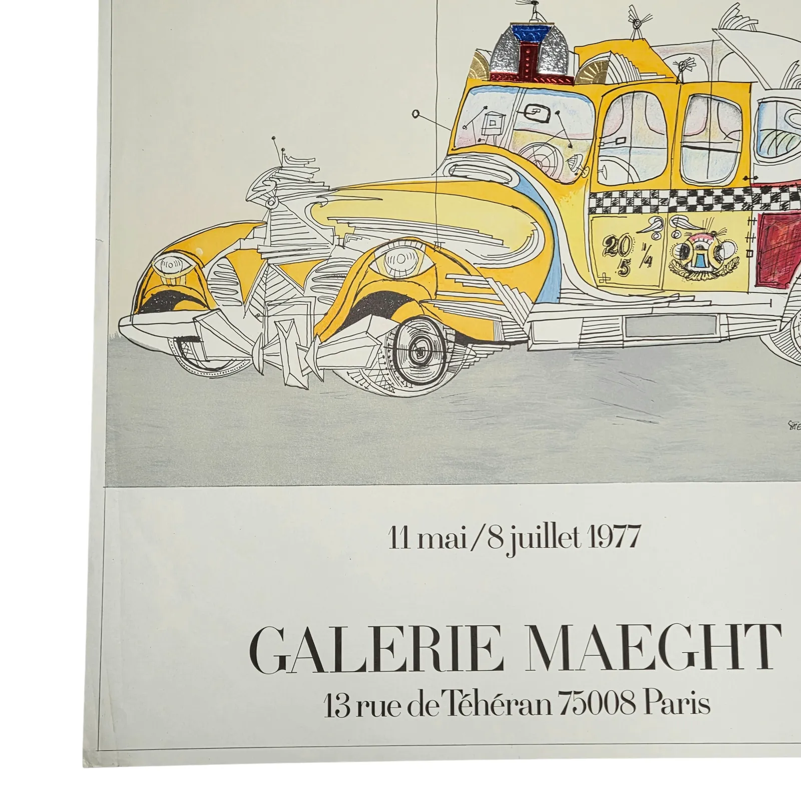 Saul Steinberg - Affiche lithographique, Galerie Maeght Paris, 1977 photo buy