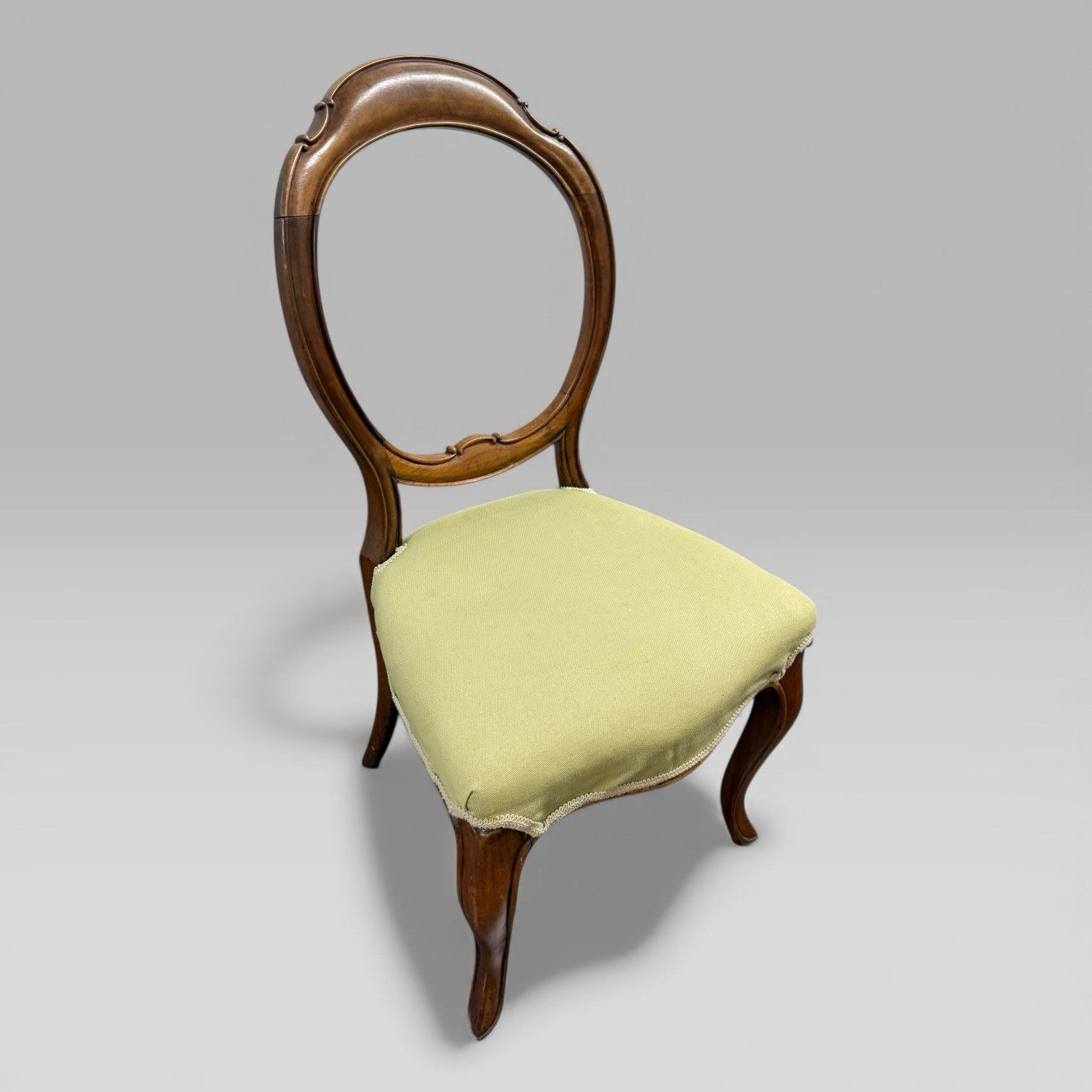 photo for sale Pair Of Antique Victorian Walnut Balloon Back Chairs