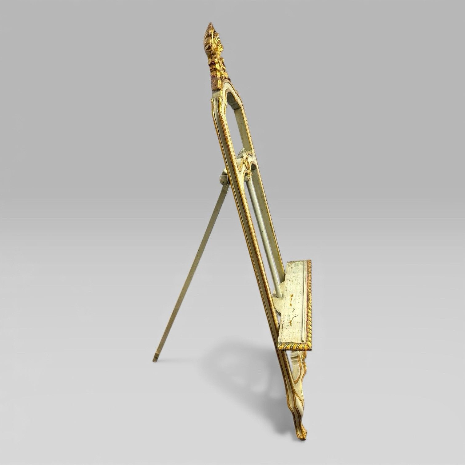 Antique Victorian Painted And Gilt Louis XV Style Artist’s Easel, Film Prop photo Art