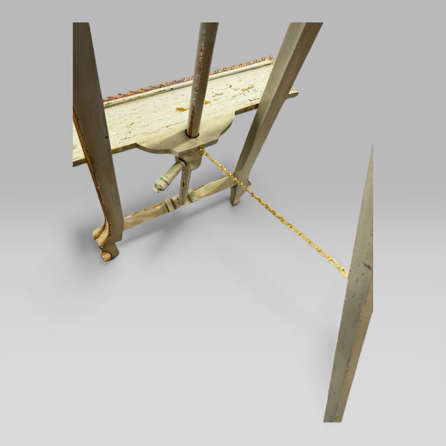 1200.0 Antique Victorian Painted And Gilt Louis XV Style Artist’s Easel, Film Prop photo