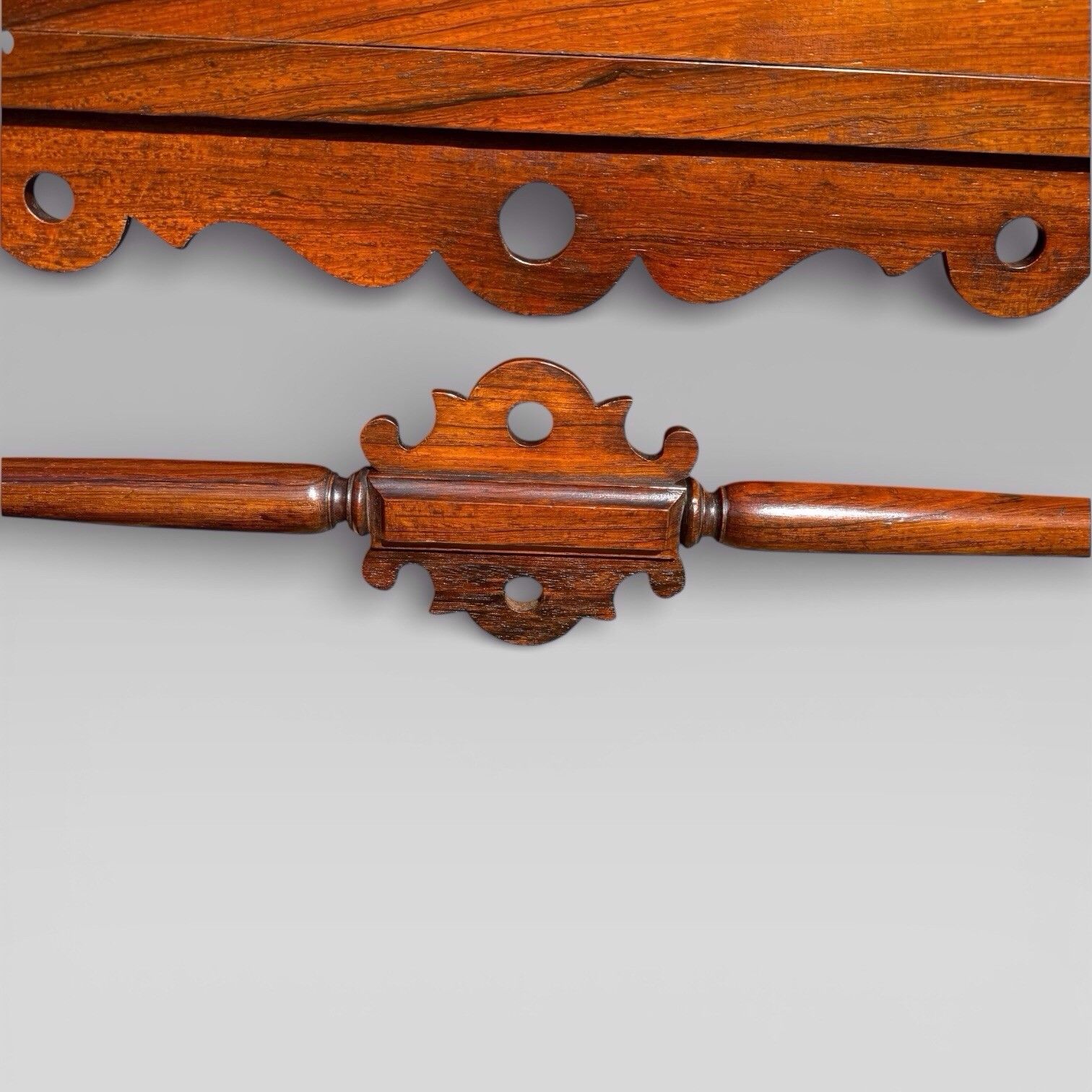 photo buy Antique English Victorian Rosewood & Needlework Cheval Fire Screen